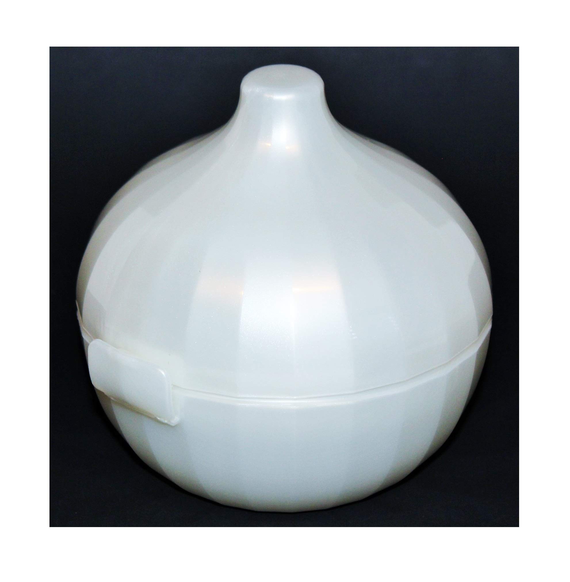 Tupperware Onion Keeper Round Container - Airtight Food Storage for Onions, Garlic & Vegetables | BPA-Free Plastic | Pearl White | Perfect for Kitchen, Pantry & Refrigerator Organization