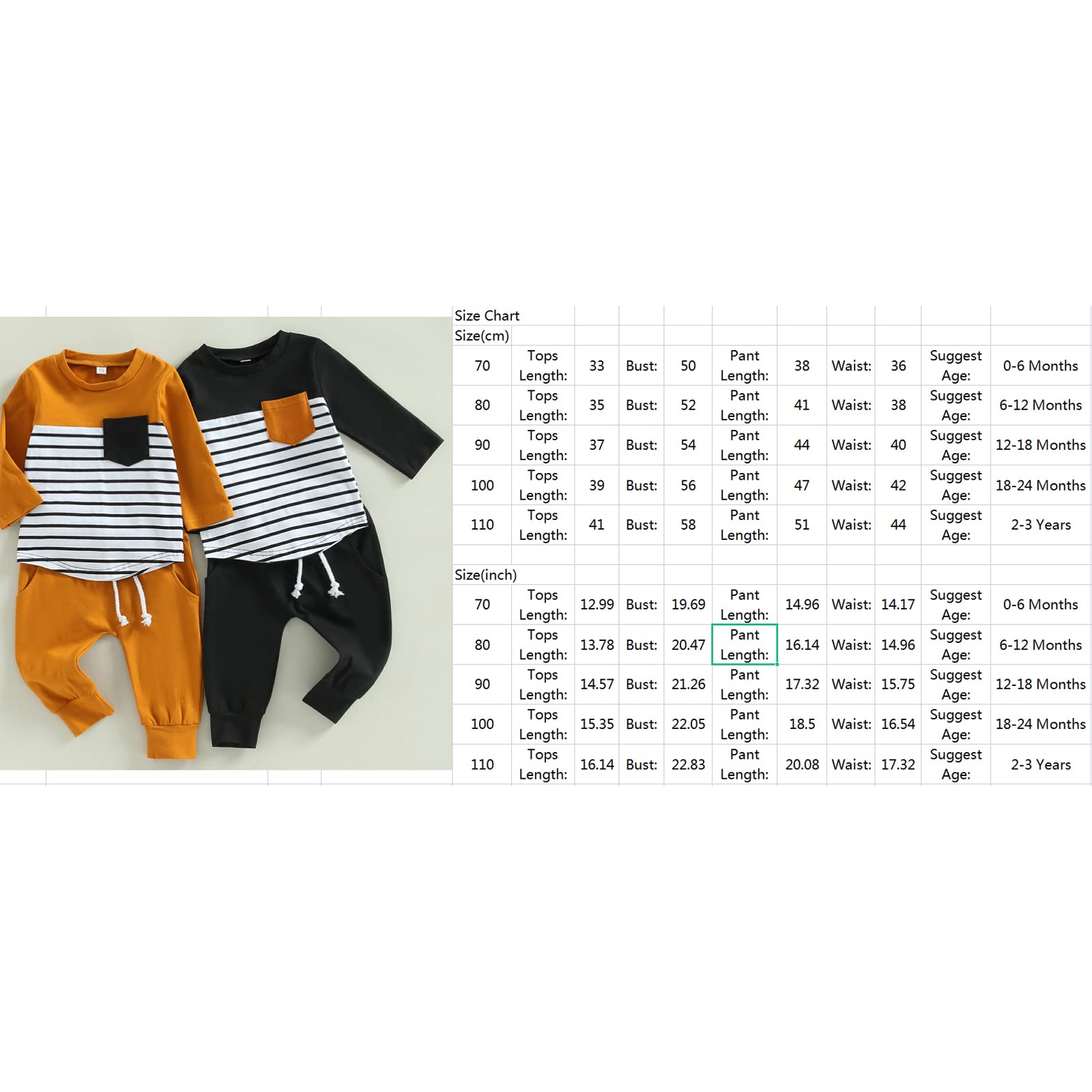 Newborn Toddler Baby Boy Fall & Summer Outfits - 2Pcs Long Sleeve Hoodie T-Shirt & Pants Set | Cute Casual Wear for Playdates & Family Outings