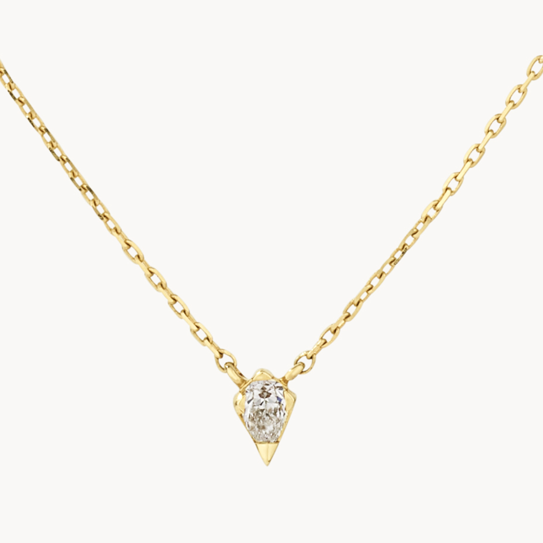 10k Gold Micro Lab-Grown Diamond Kite Necklace - Elegant Everyday Jewelry for Women, Perfect Gift for Birthdays & Anniversaries