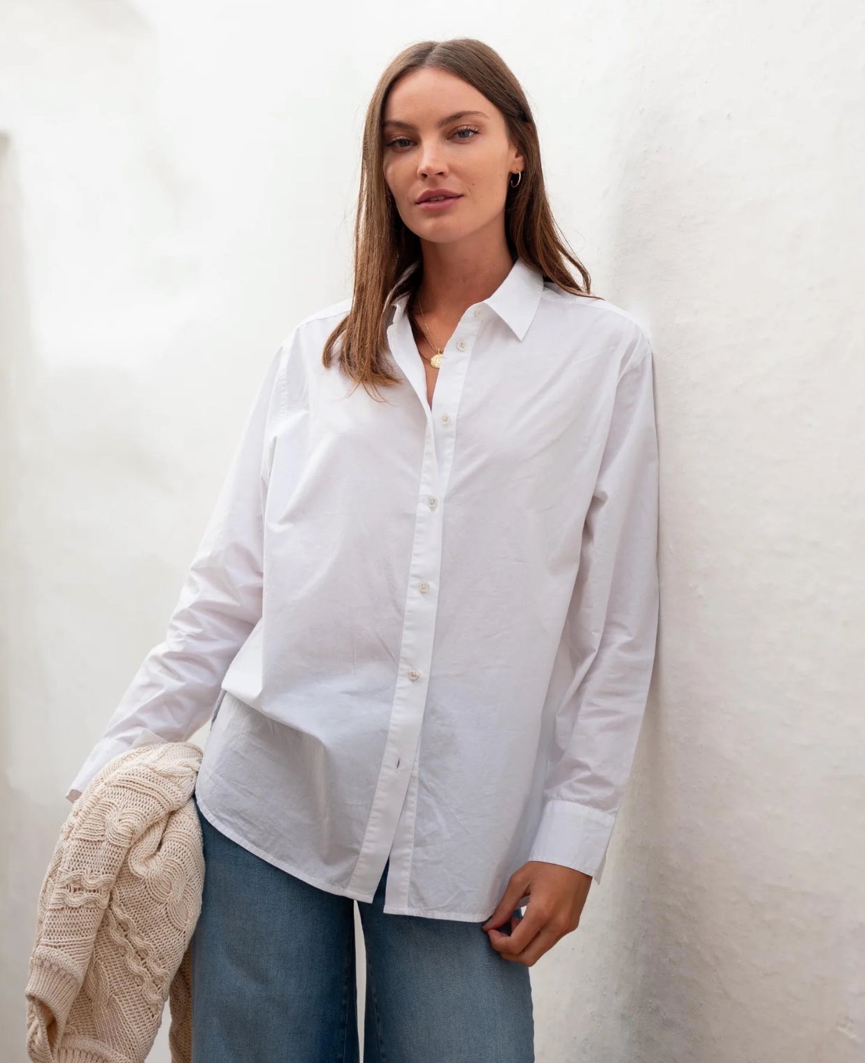 Bronte Relaxed Button Up Top for Women - Soft Casual Shirt with Comfortable Fit - Perfect for Work, Weekend & Layering