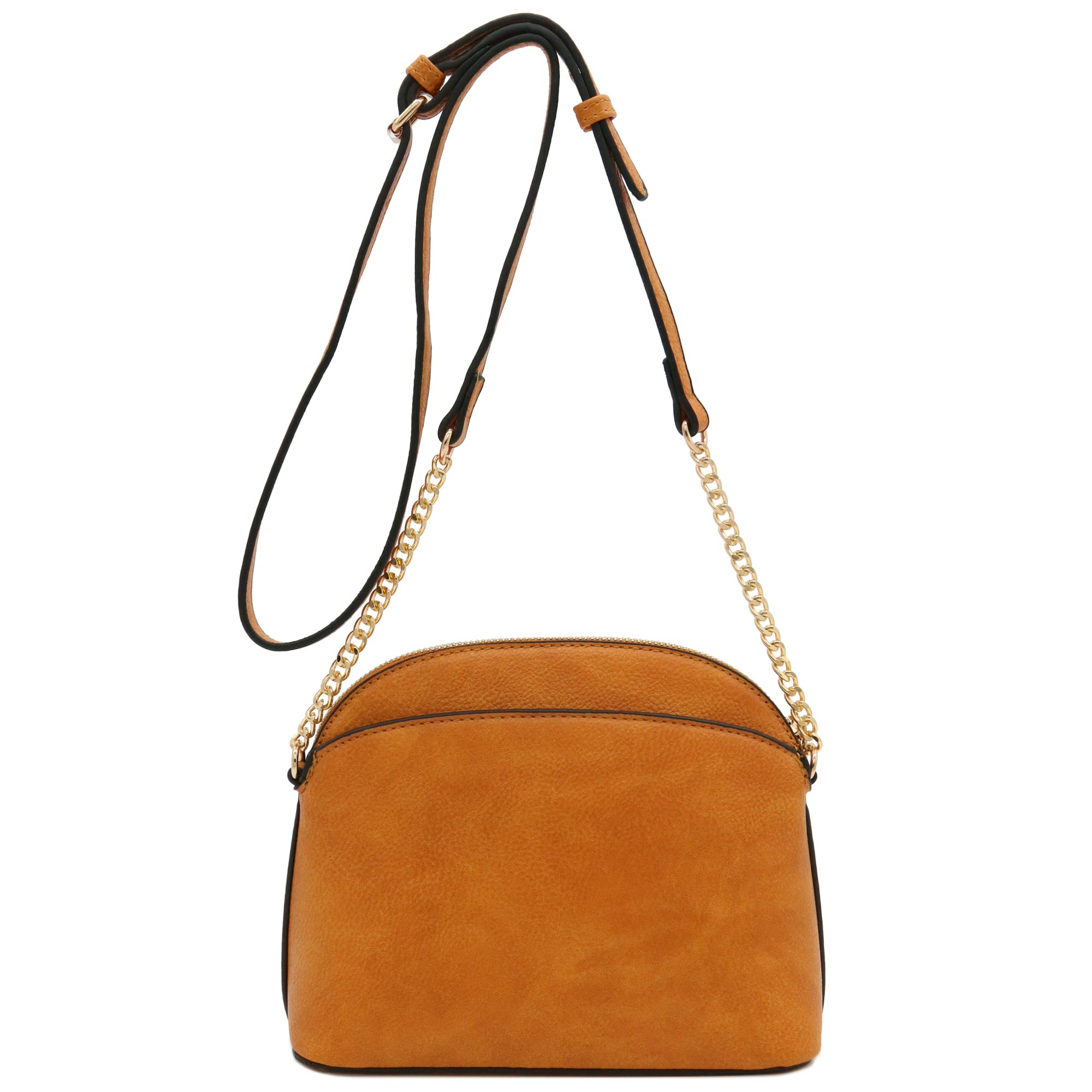 Stylish Faux Leather Mini Dome Crossbody Bag with Adjustable Chain Strap - Perfect for Women's Daily Use, Parties & Travel Accessories