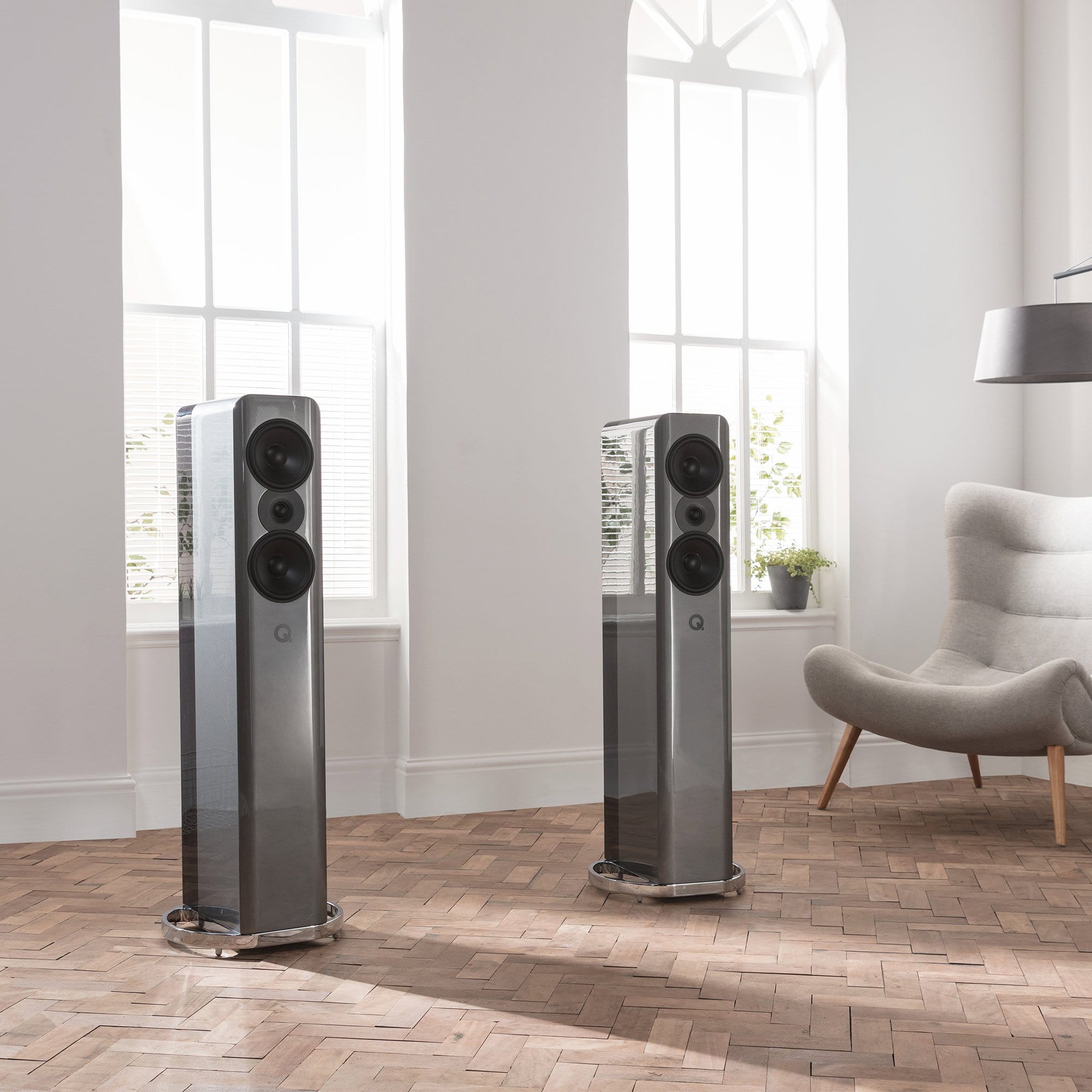 Q Acoustics Concept 500 High-End Floorstanding Speakers - Premium Sound Quality for Home Theater & Audiophile Music Listening