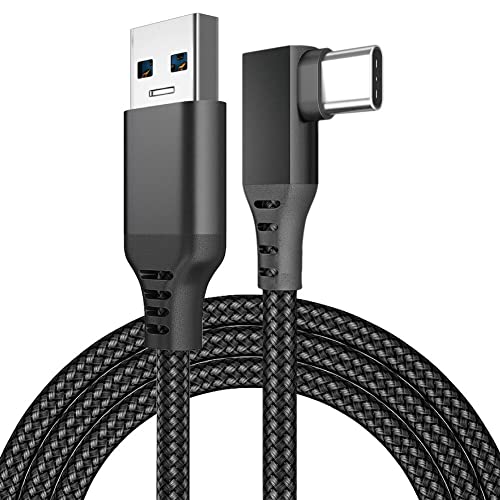 16FT Extra Long USB Type C VR Link Cable for Oculus Quest 2 - High-Speed Charging & Data Sync Cable Compatible with VR Headsets, Gaming PCs & Samsung Galaxy S20/S10/S9/S8 Plus (Black) | Perfect for Extended VR Gaming Sessions & Device Charging
