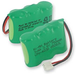 3X2/3AA NiMH 750mAh Rechargeable Batteries with CONNECTOR - Perfect for Cordless Phones, Toys, and Electronic Devices