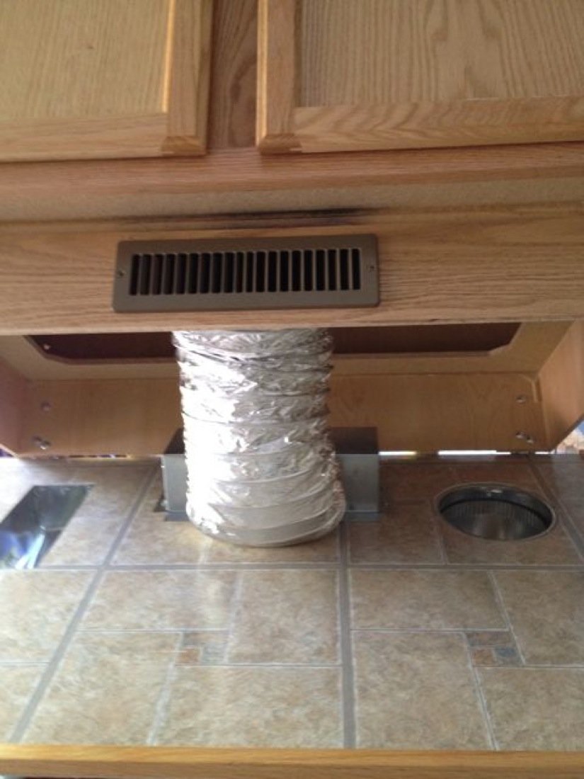 Under Cabinet Toe Kick Floor Vent Ducting Kit - HVAC Airflow Solution for Kitchen & Bathroom Renovations