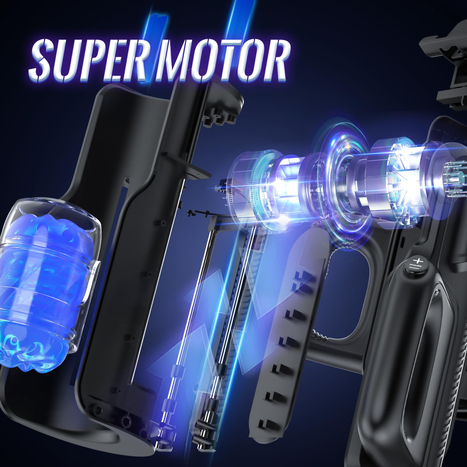 Automatic Male Masturbator - Hands-Free Electric Sex Toy for Men with 12 Thrusts/Sec, Phone Holder & 2 Soft Silicone Sleeves | Perfect for Solo Play, Couples Fun & Discreet Pleasure at Home