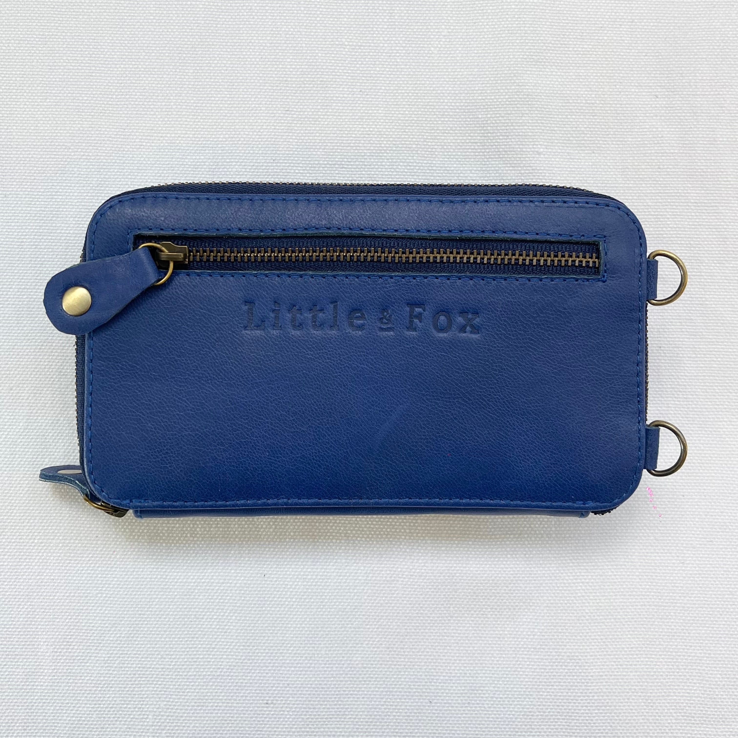 The Little & Fox Cross Body Leather Clutch Purse for Women - Electric Blue Handbag for Casual Outings, Date Nights & Travel Accessories
