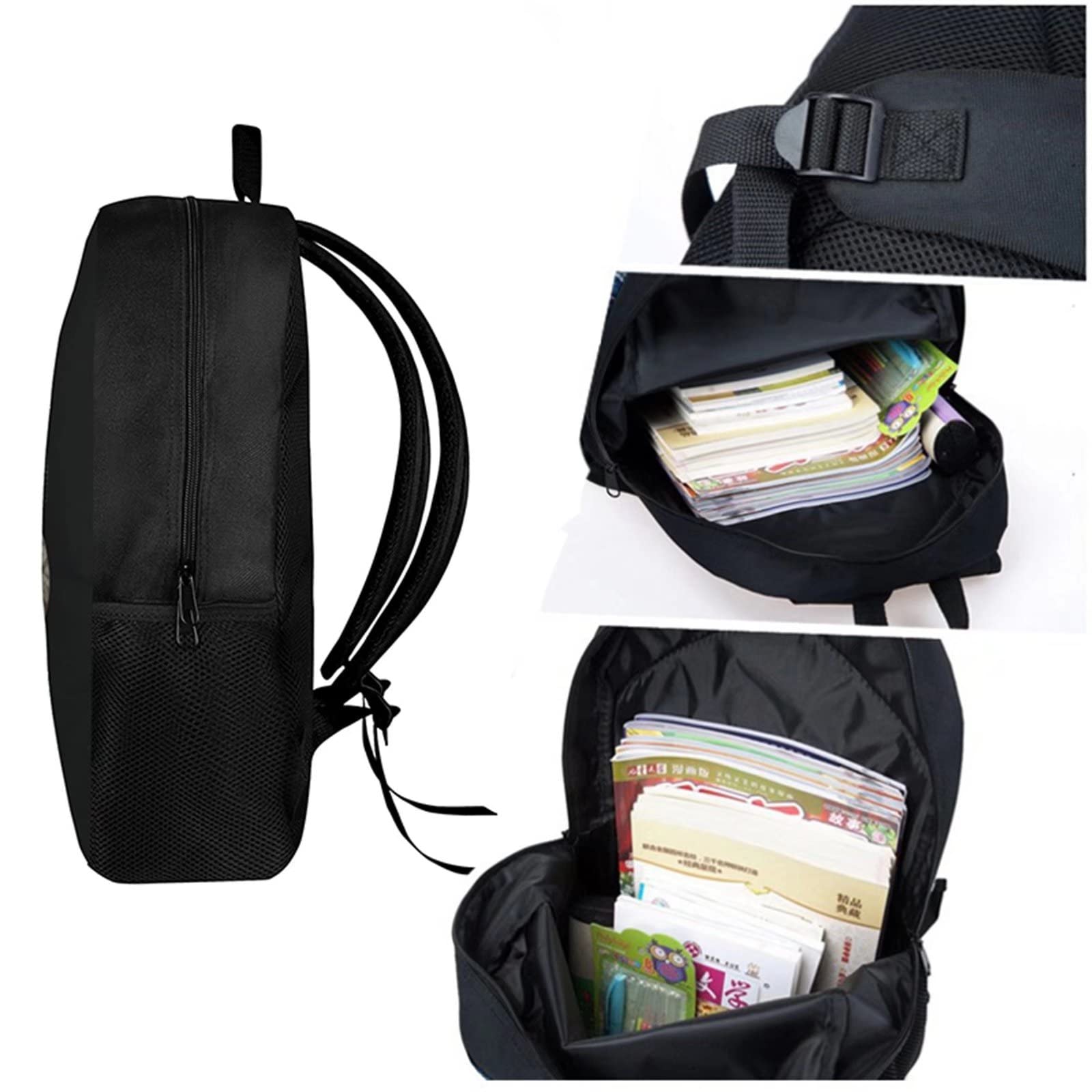 Frog Print Backpack for Teens - 3-in-1 School Bag with Lunch Box & Pencil Case for Boys & Girls | Waterproof College Bookbag, Lightweight Daypack for School, Travel & Outdoor Activities