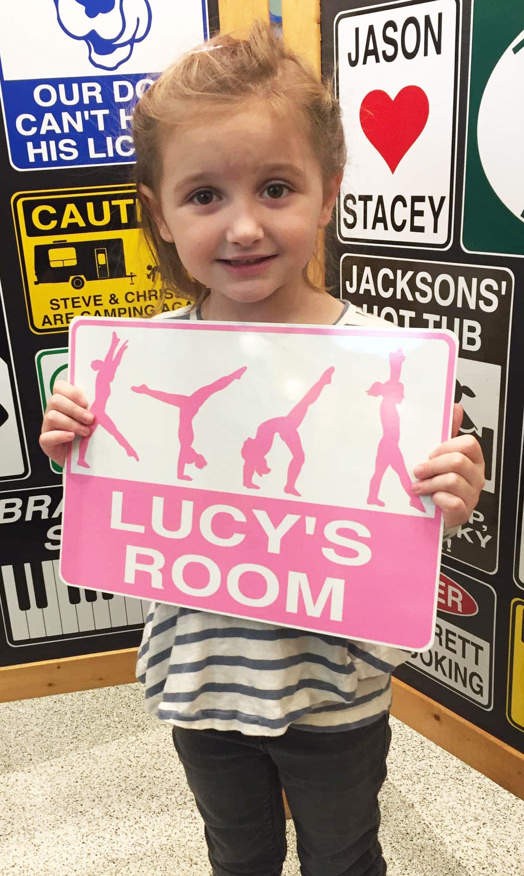 Custom Gymnastics Sign - Personalized Solid Aluminum Plaque | Fast Shipping | Perfect for Gyms, Competitions & Home Decor