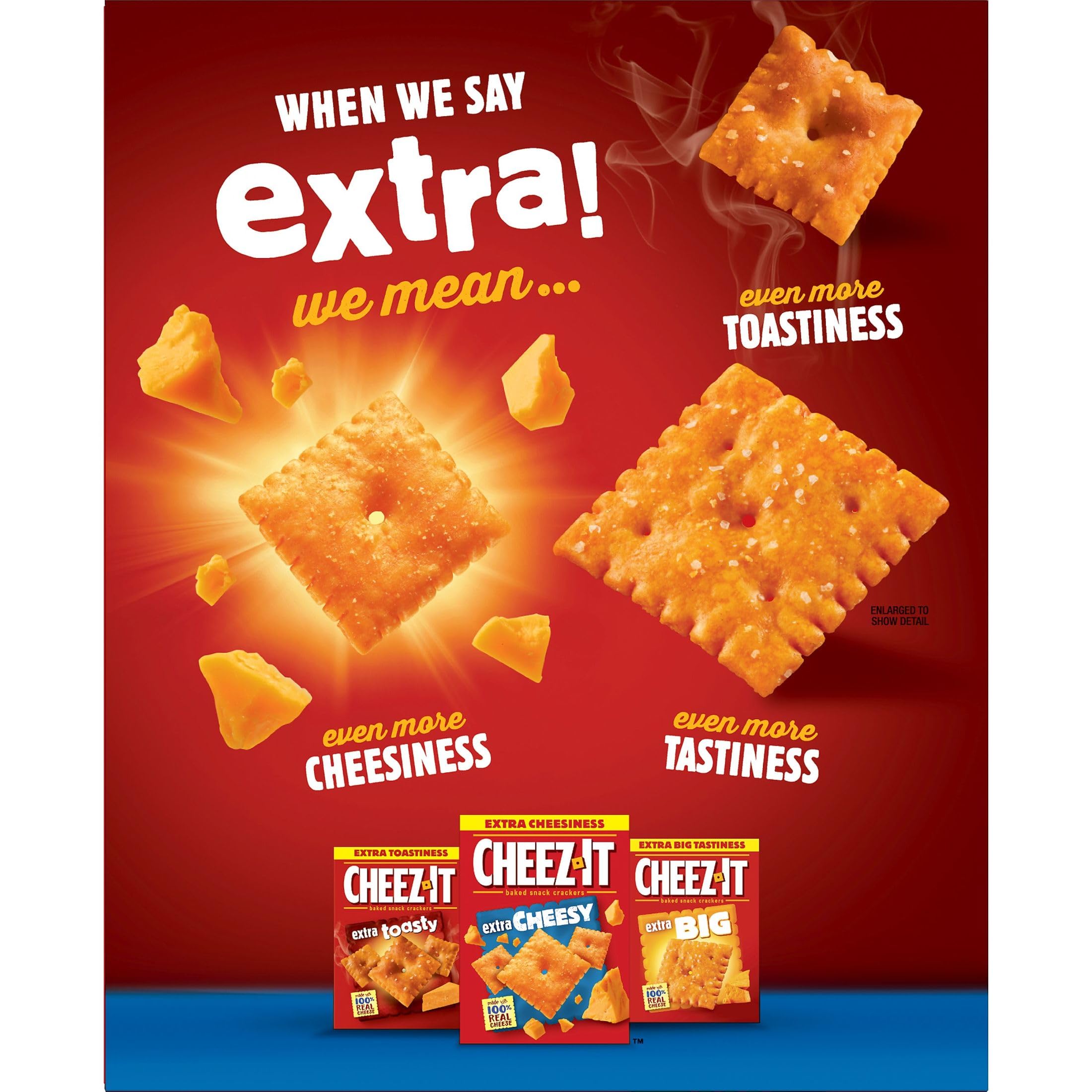 Cheez-It Hot & Spicy Baked Cheese Crackers - 5.25lb Bulk Case (12 Boxes) | Crunchy Office Snacks, Kids Lunchbox Treats & Party Finger Food