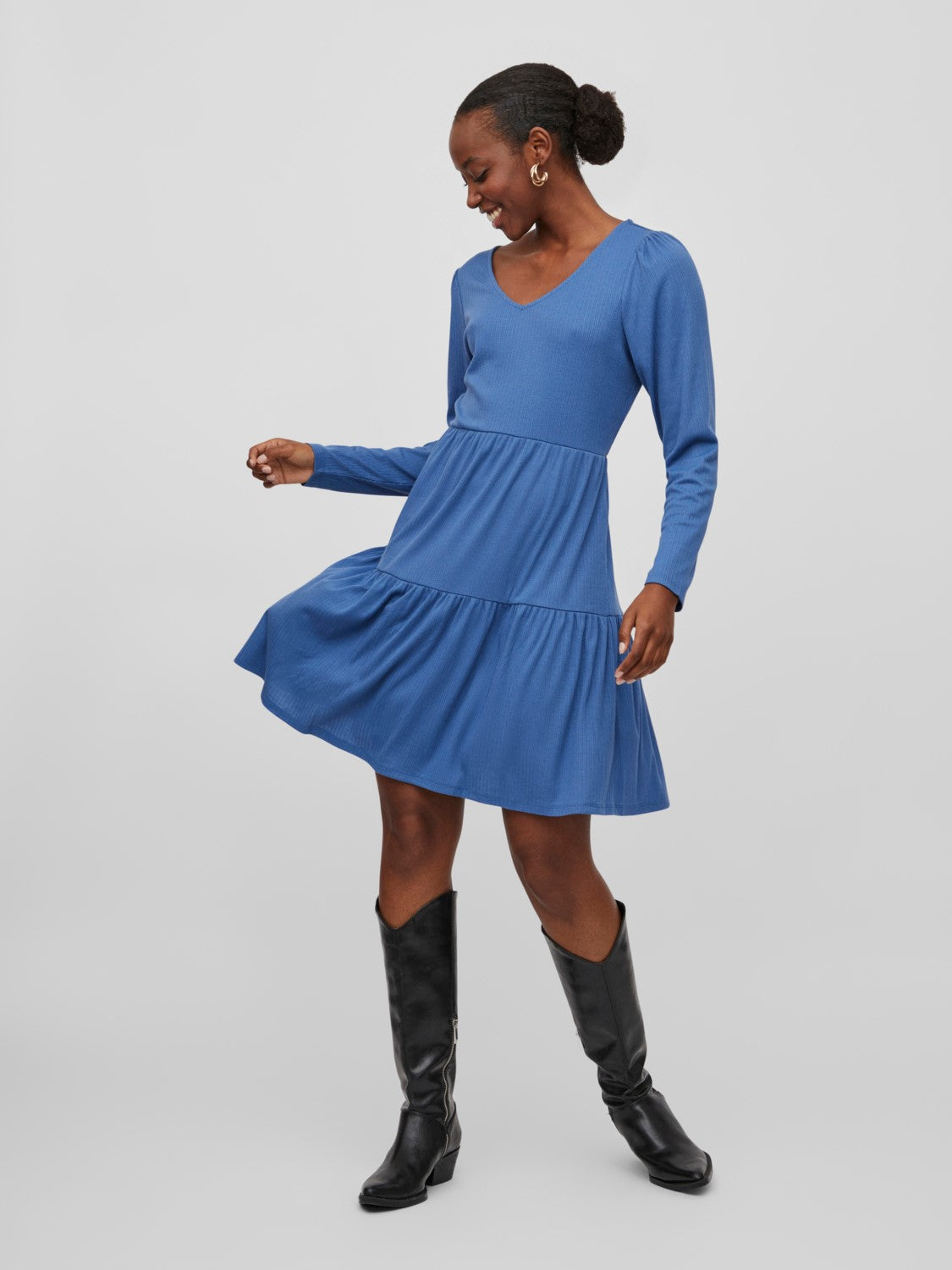 Bania Dress in Federal Blue - Stylish Women's Casual Dress for Summer, Parties, and Everyday Wear