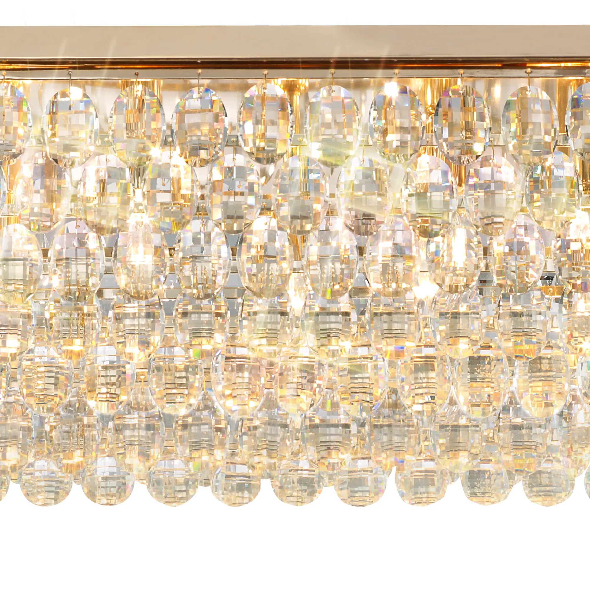 Consten Linear Flush Ceiling Light E14 Bulb - Modern LED Lighting Fixture for Bedroom, Kitchen & Hallway