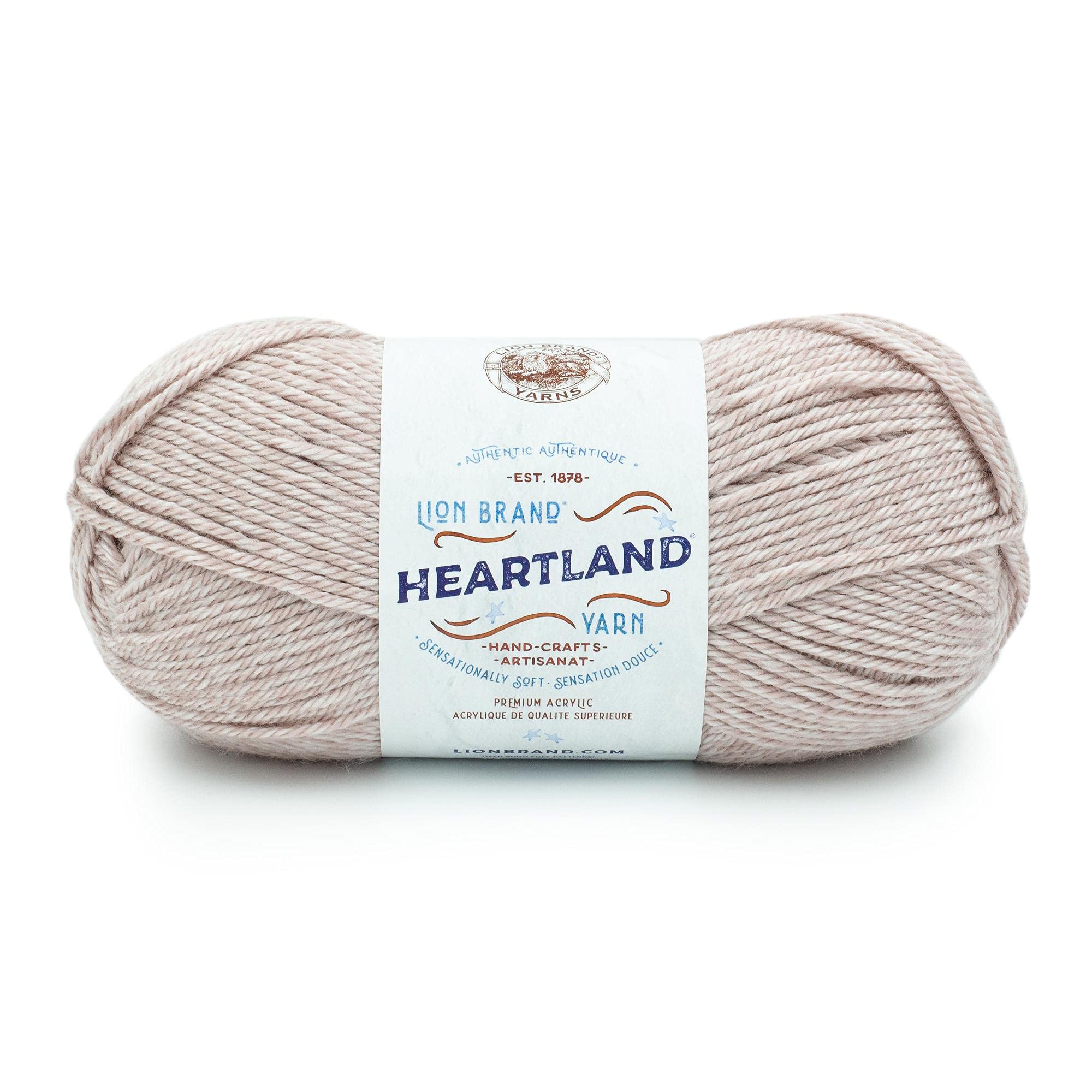 Lion Brand Yarn Heartland - Premium Worsted-Weight Yarn for Knitting, Crocheting & Crafting Projects - 1 Pack (Wolf Trap Color) - Perfect for Scarves, Blankets & DIY Home Decor
