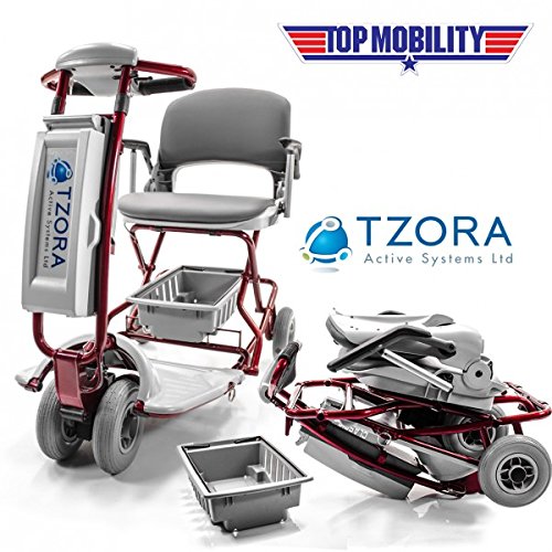 Lexis Light Folding Travel Scooter - Portable Mobility Scooter for Adults & Seniors | Compact & Lightweight Electric Scooter | Perfect for Airports, Shopping Malls & Travel | Blue