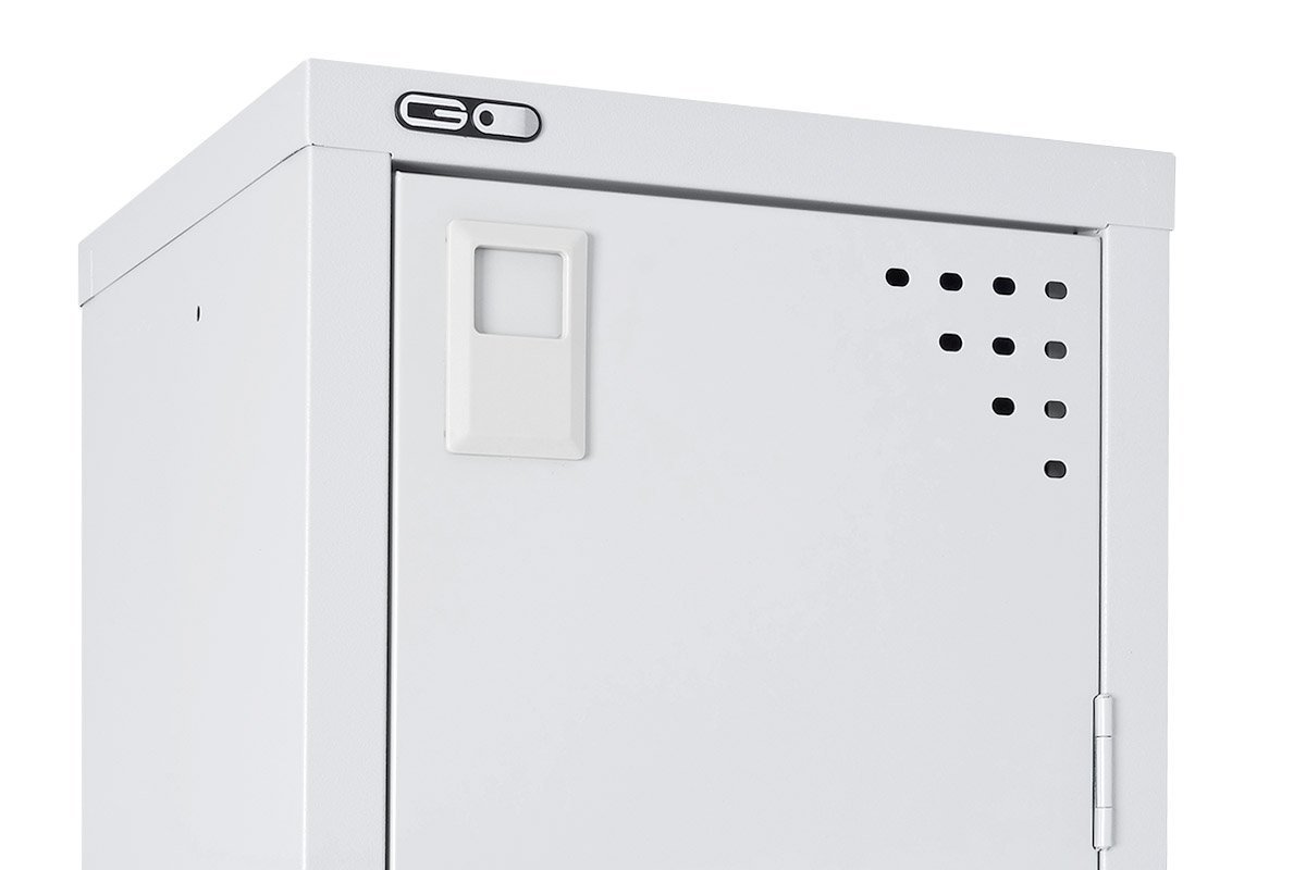 4-Tier Metal Locker with Sonic Design - Heavy Duty Storage Cabinet for Home, Office, Gym & School Organization | Secure Door & Durable Steel Construction