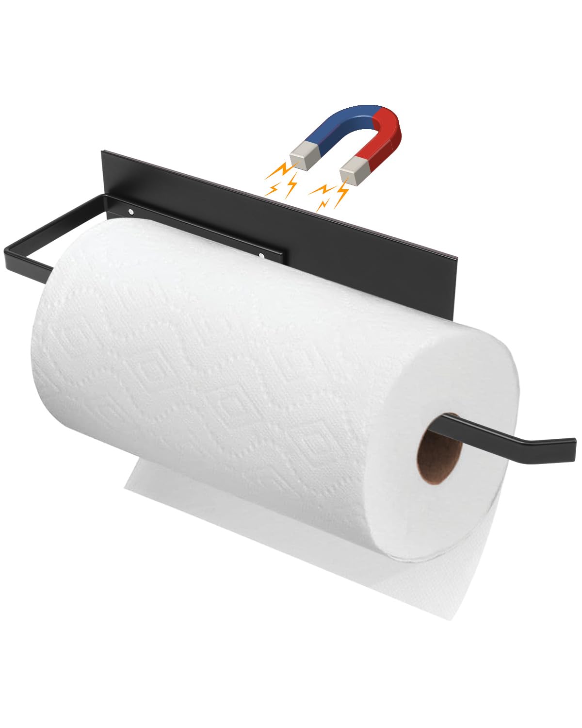 Magnetic Paper Towel Holder for Fridge & Wall - Strong Kitchen & Bathroom Organizer for Paper Towel Rolls & Toilet Paper - Perfect for RV, Pantry, Office & Home Storage Solutions