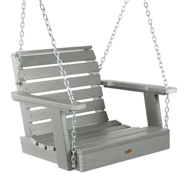 Weatherly Single Seat Swing - Outdoor Porch Swing for Patio, Garden, Backyard - Comfortable Hanging Chair with Durable Steel Frame - Perfect for Relaxing, Reading, and Enjoying Nature