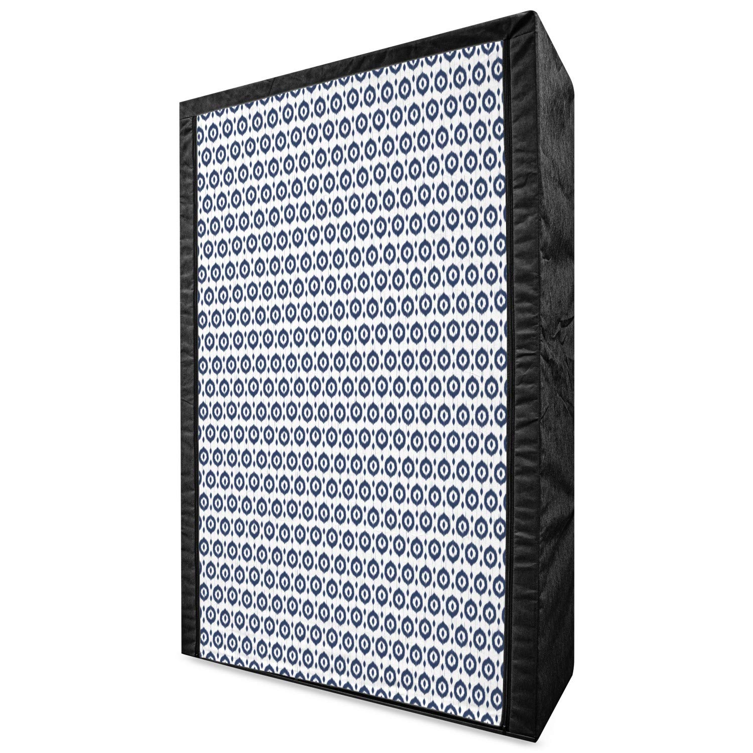 Ambesonne Portable Fabric Wardrobe with Indonesian Ikat Geometric Pattern - 42.5