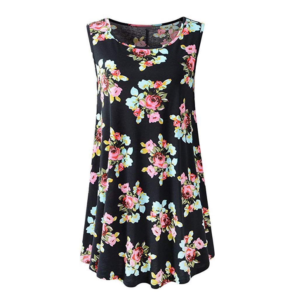 Women's Floral Print Sleeveless Camisole Tops - Casual Summer Tank Blouses, Flowy Swing Vest Cami for Teen Girls | Perfect for Beach Outfits, Date Nights & Layering Under Cardigans