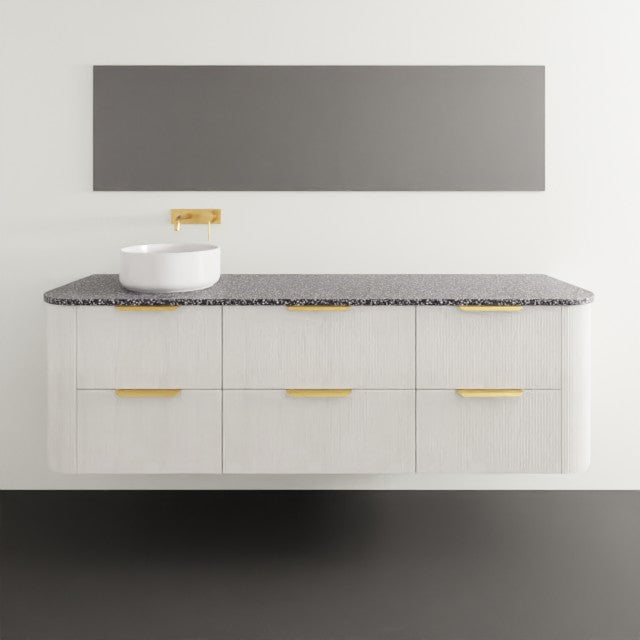ADP Thirroul Wall Mounted Bathroom Vanity with Durasein Stone Top - Modern Space-Saving Design for Small Bathrooms & Powder Rooms