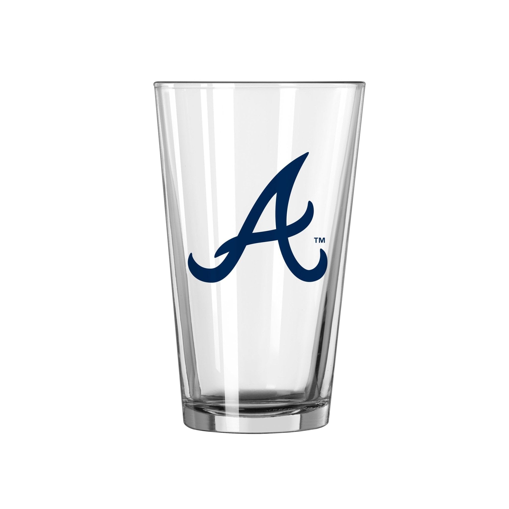 Atlanta Braves 16oz Pint Glass - Official MLB Licensed Gameday Beer Mug for Baseball Fans - Perfect for Game Nights, Tailgating & Sports Bar Decor