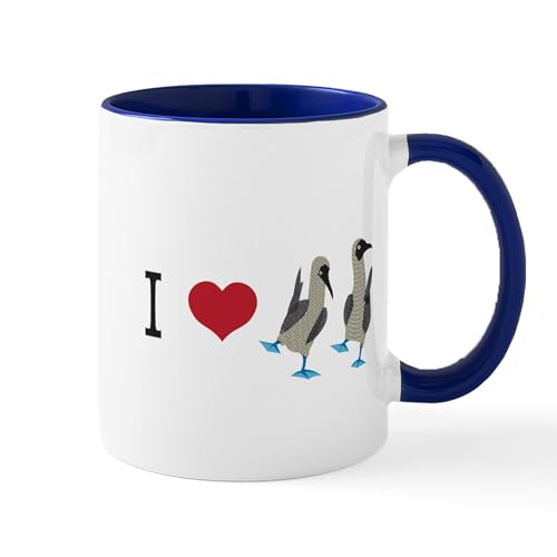 White/Navy Inside - Boobies_Line Mugs