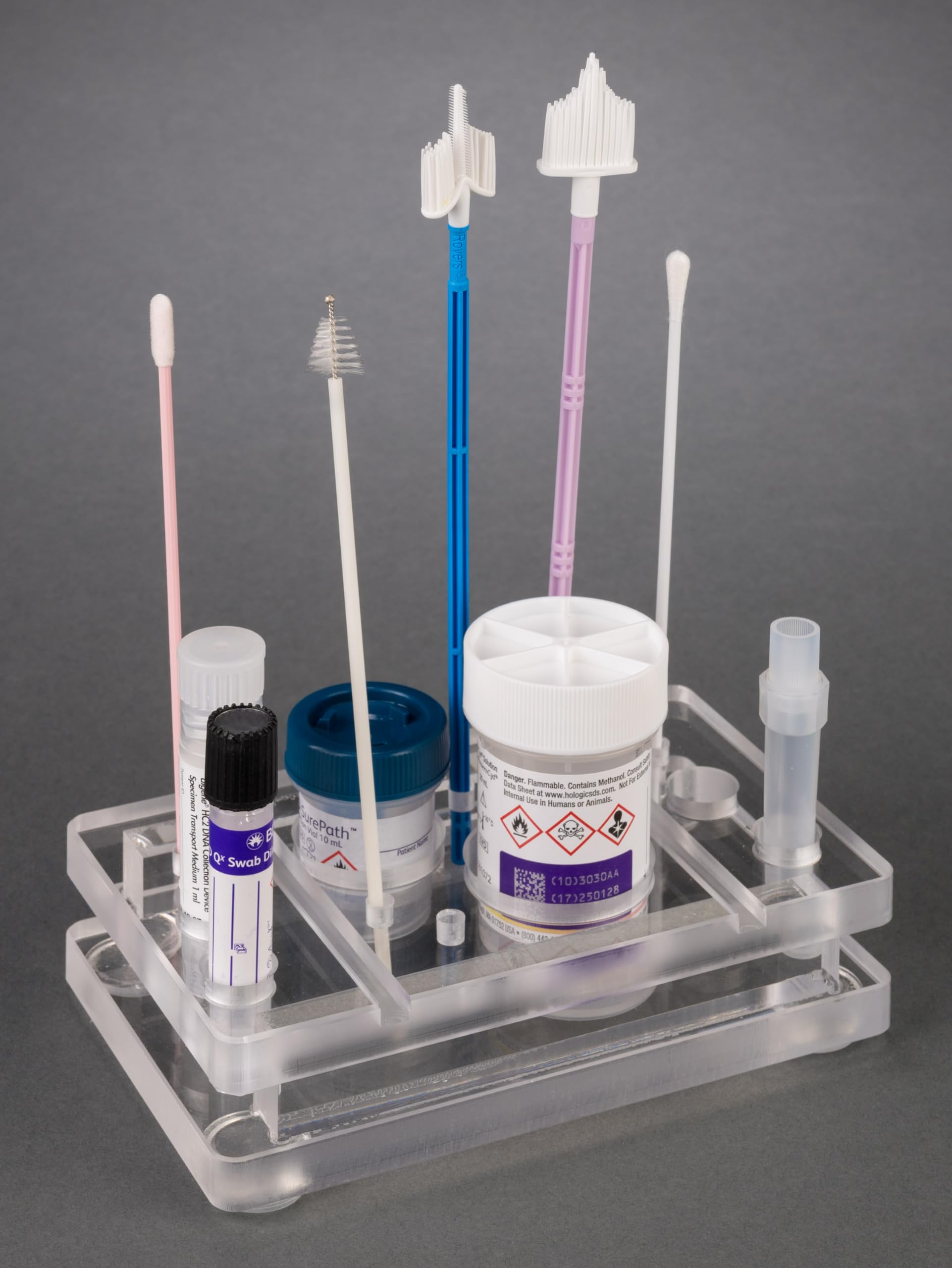 Acrylic Pap Specimen Organizer - Durable & Clear Medical Sample Storage for Laboratories & Clinics | Perfect for Pathology, Gynecology & Research Use