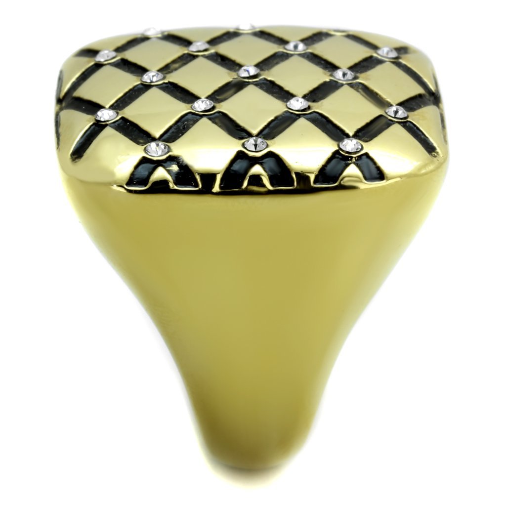14K Gold Plated Crystal Ring for Women - Fashion Jewelry for Daily Wear & Parties