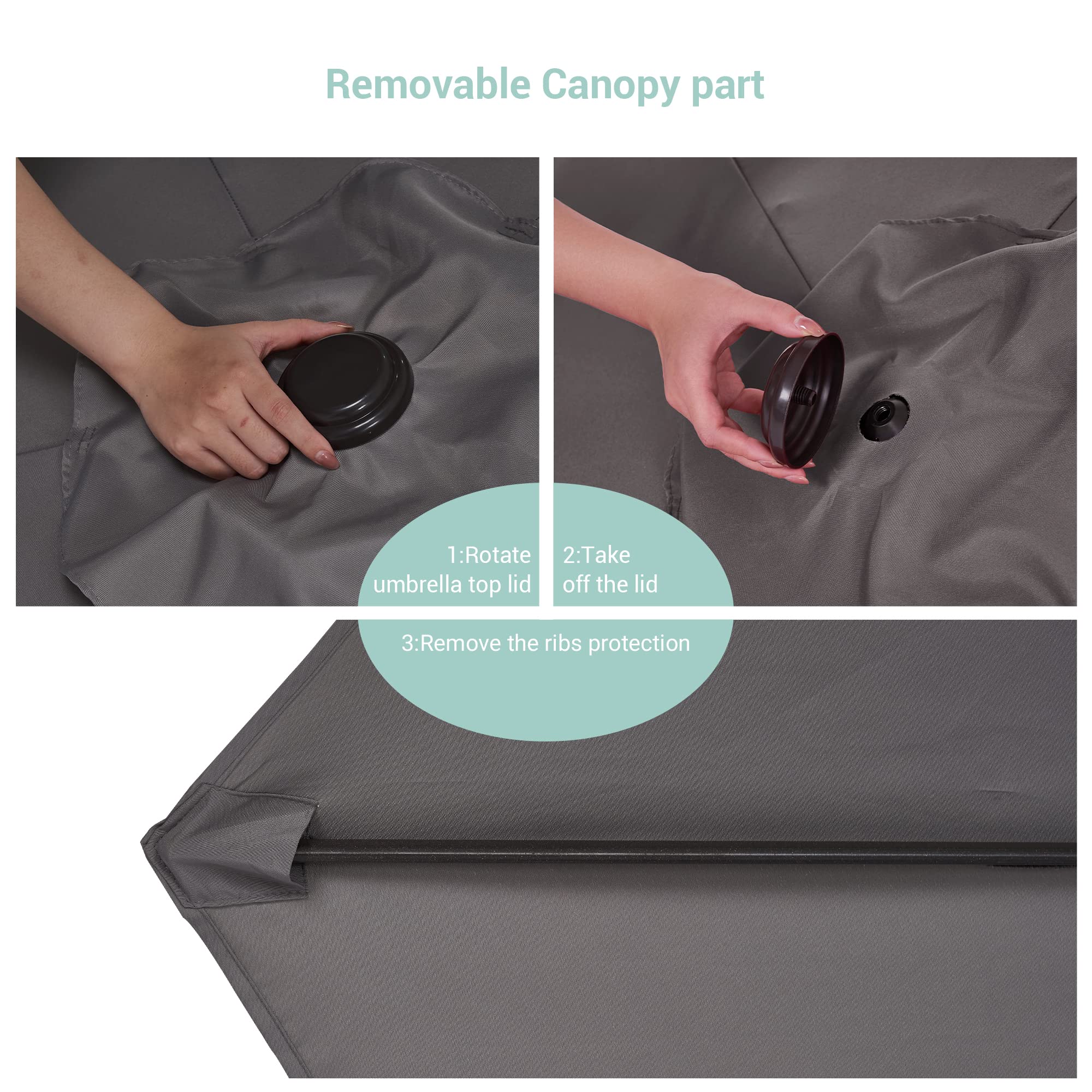 Best Outdoor Patio Umbrella - Heavy Duty Market Umbrella for Garden, Poolside, and Restaurant Use - UV Protection & Wind Resistant Design