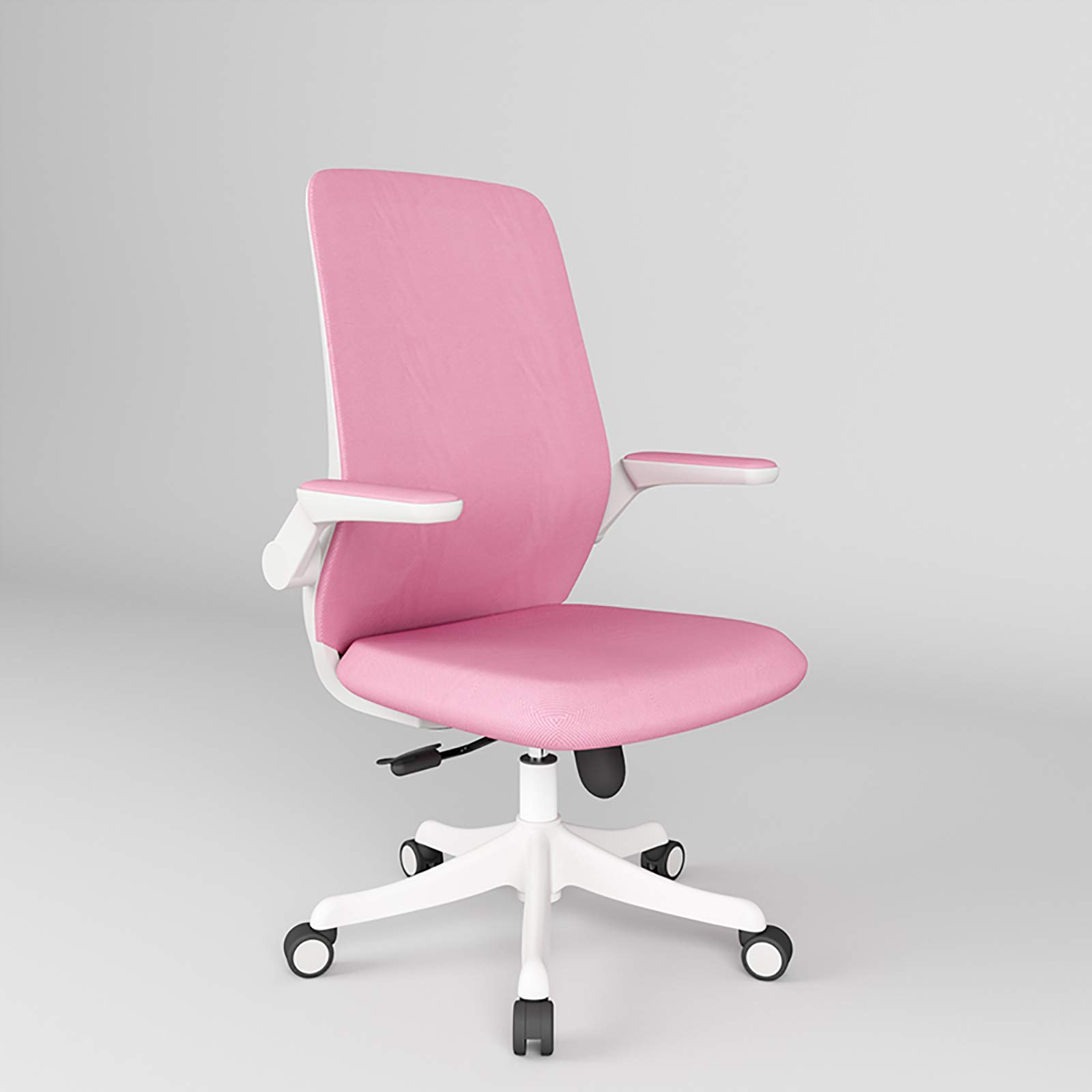Ergonomic Swivel Office Chair with Adjustable Height & Lumbar Support - Pink Executive Desk Chair for Home Office, Study, or Workspace - Comfortable Computer Chair for Long Hours of Work or Gaming