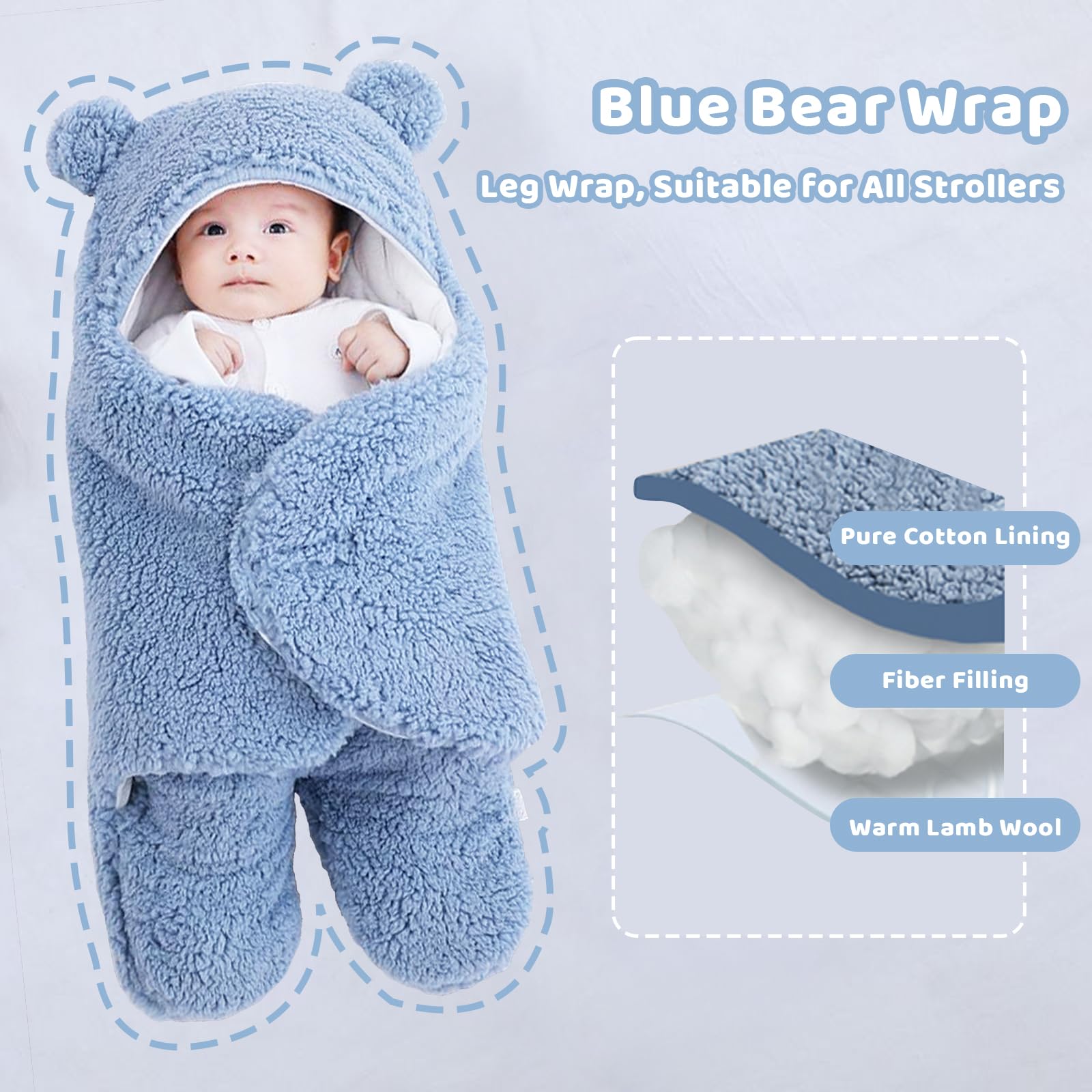 Soft Organic Cotton Baby Swaddle Blanket for Newborns 0-6 Months - Breathable, Hypoallergenic Baby Essentials for Boys & Girls - Perfect for Sleeping, Swaddling, and Nursery Comfort