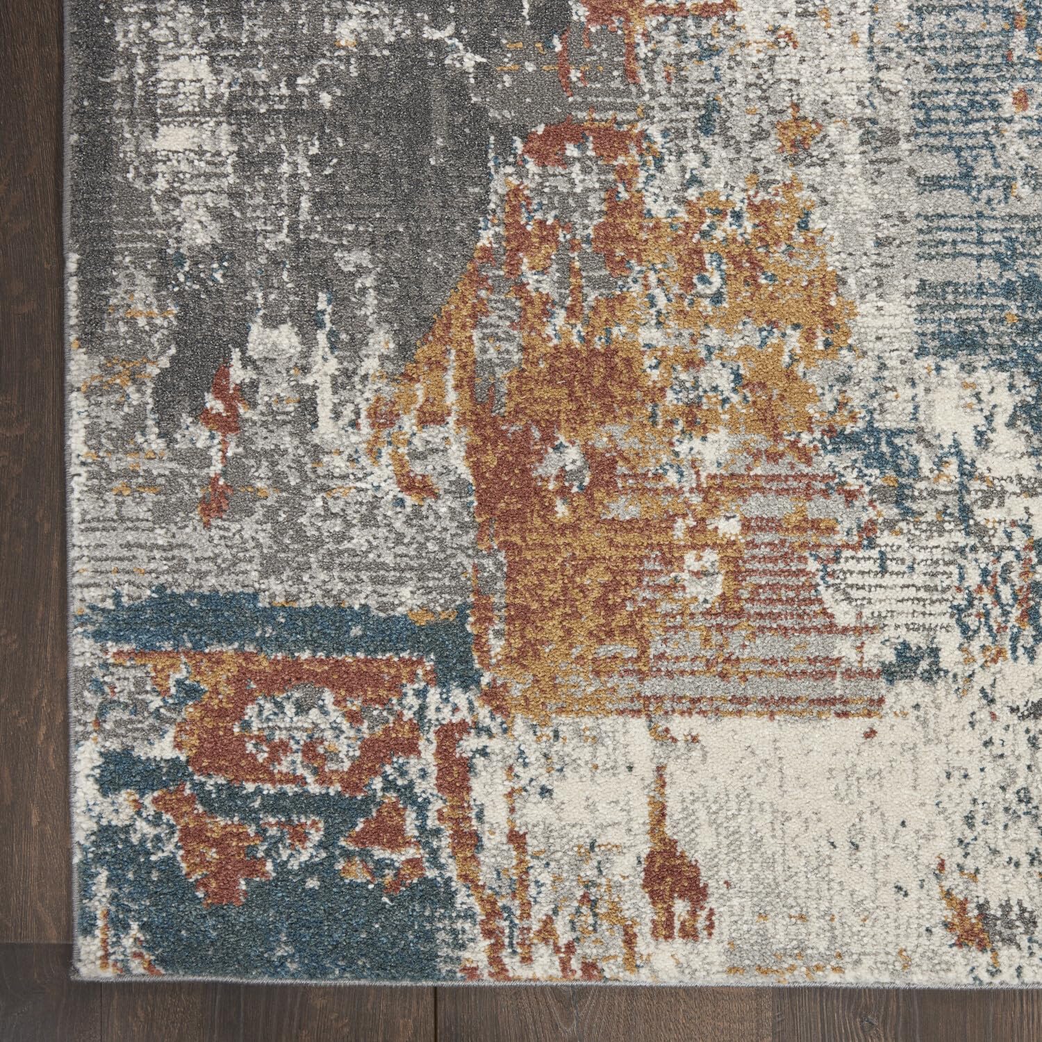Nourison Ludlow Modern Grey/Multi 5'3