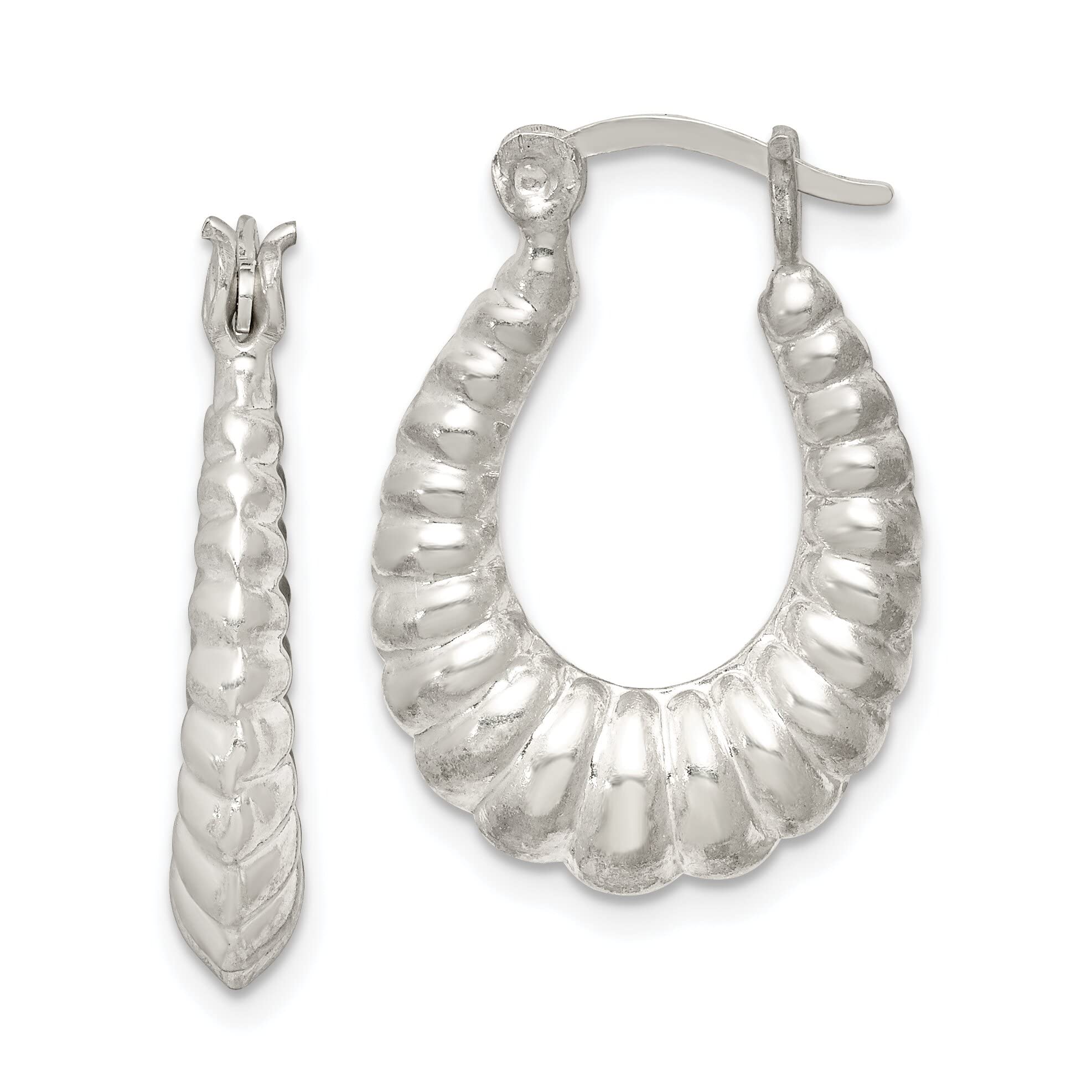 Sterling Silver Fancy Hoop Earrings for Women - Elegant Dangle Ear Jewelry for Party, Wedding & Everyday Wear