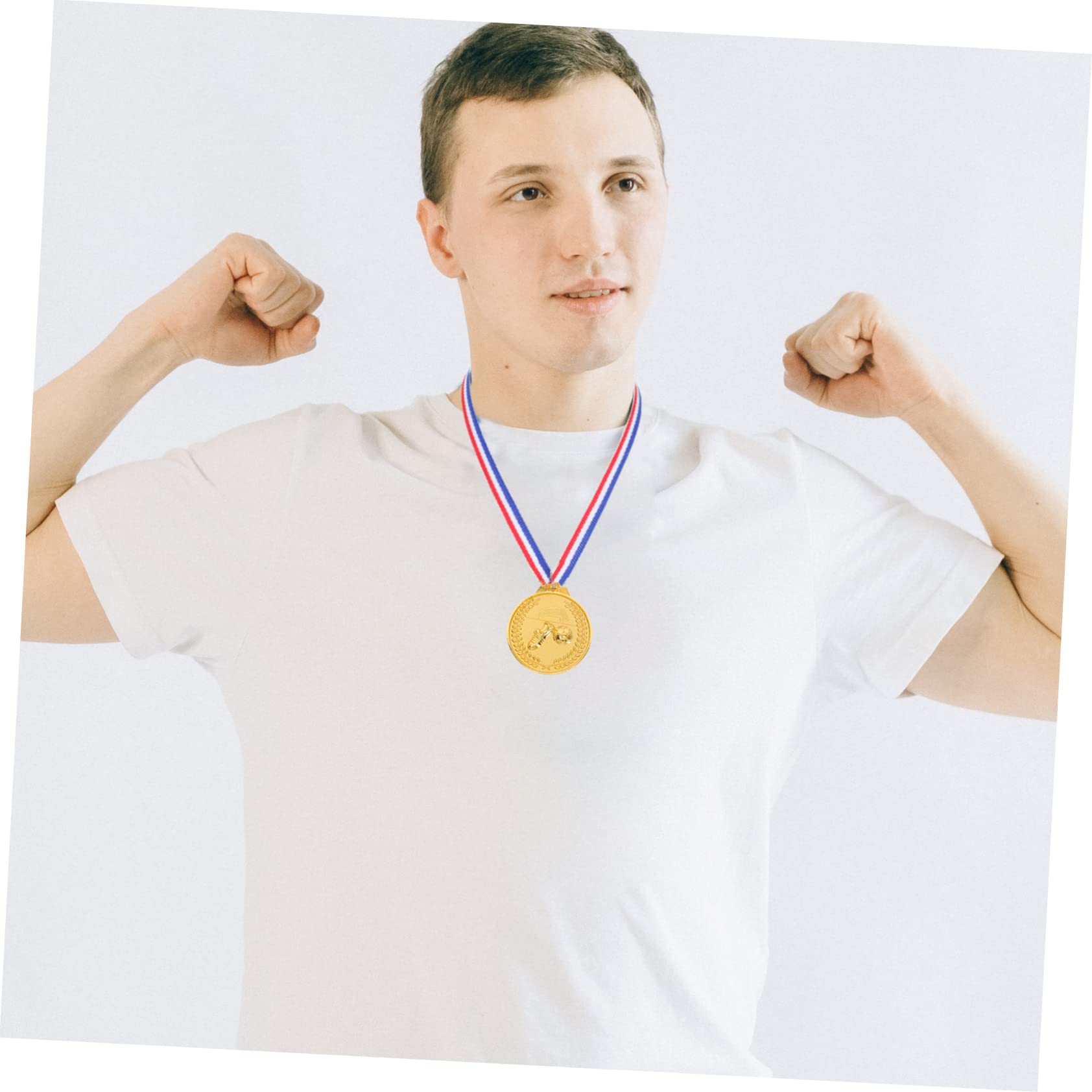 NULYLU 3-Piece Kids Sports Medals Set - Football Trophy & Game Prize Awards for Children's Soccer Tournaments, Competitions & School Sports Day Events