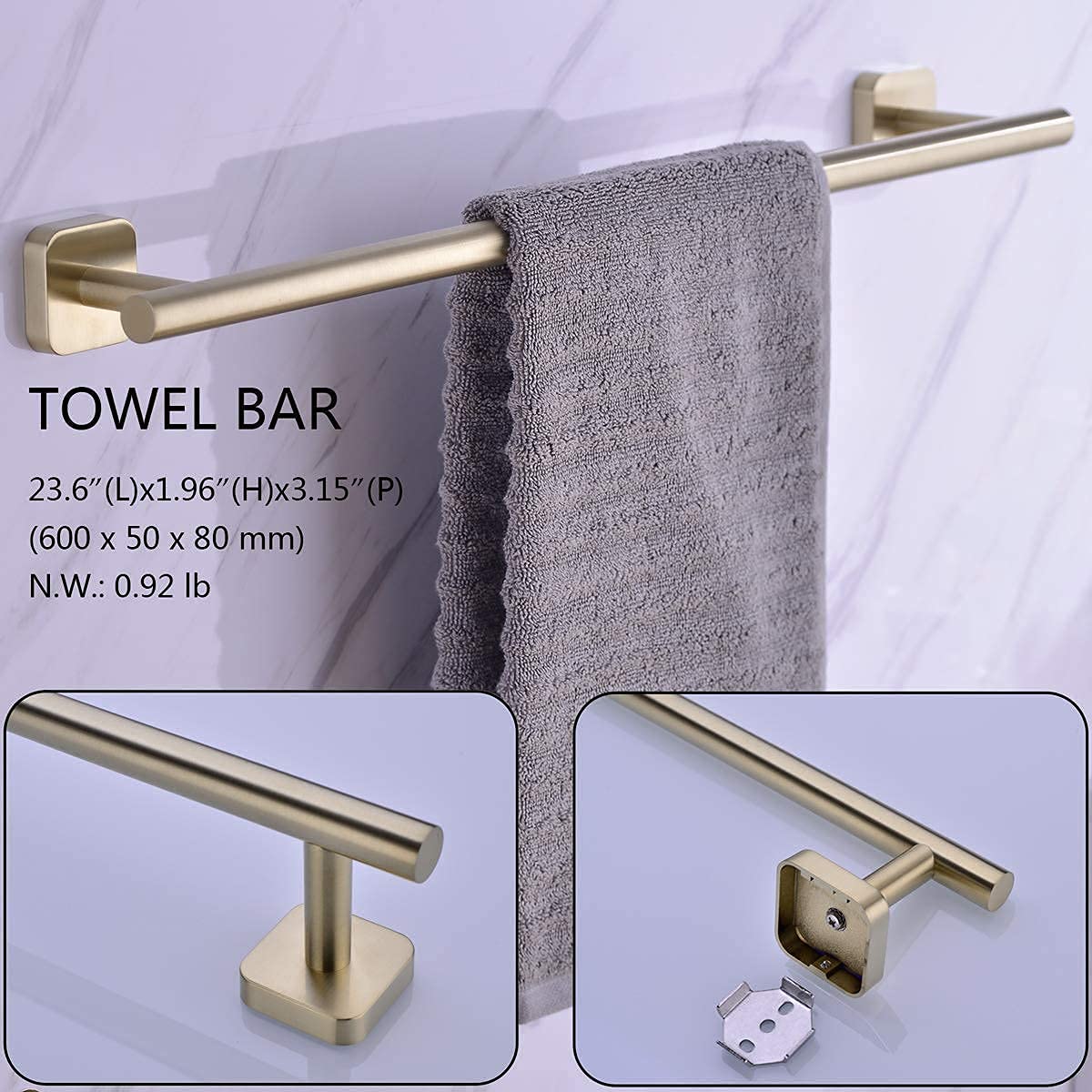 Brushed Gold Bathroom Faucet Set - 2 Handle 8