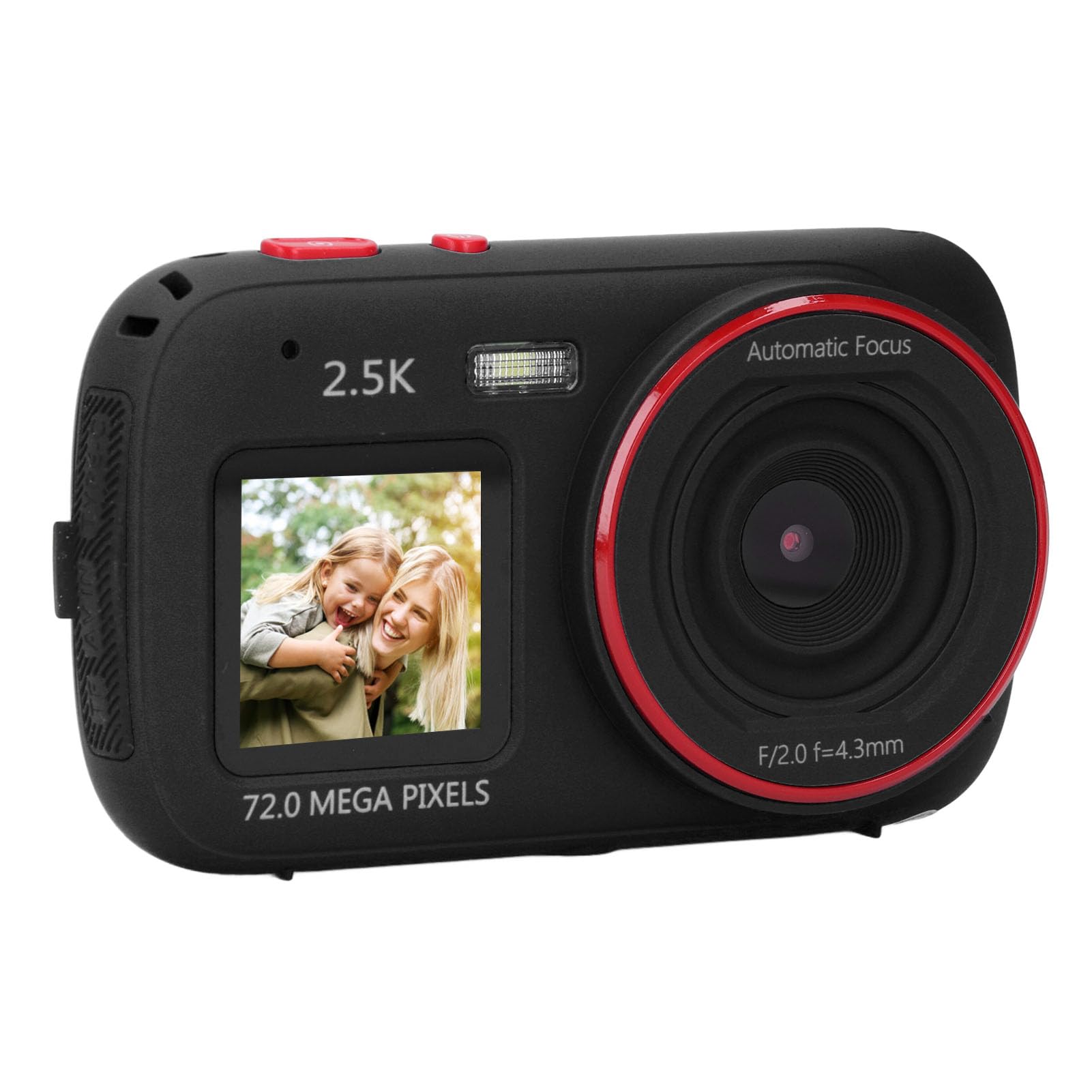 72MP Digital Camera for Photography & Vlogging - 16X Zoom Autofocus, Dual Screen Selfie Camera - Compact Point and Shoot Travel Camera for Beginners (Black) | Perfect for YouTube, TikTok, Travel & Family Moments