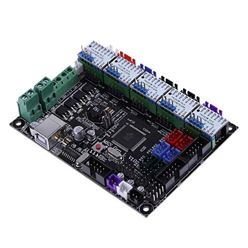 MKS Gen V1.0 3D Printer Control Board with 5x TMC2130 V1.1 Stepper Motor Drivers - Compatible with Ramps 1.4 for DIY 3D Printing, CNC Machines & Robotics Projects