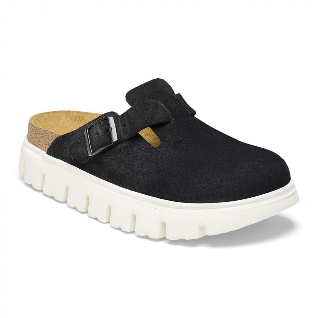 Chunky Suede Leather Loafers for Women - Boston Narrow Fit Slip-On Shoes for Casual Wear & Office Outfits