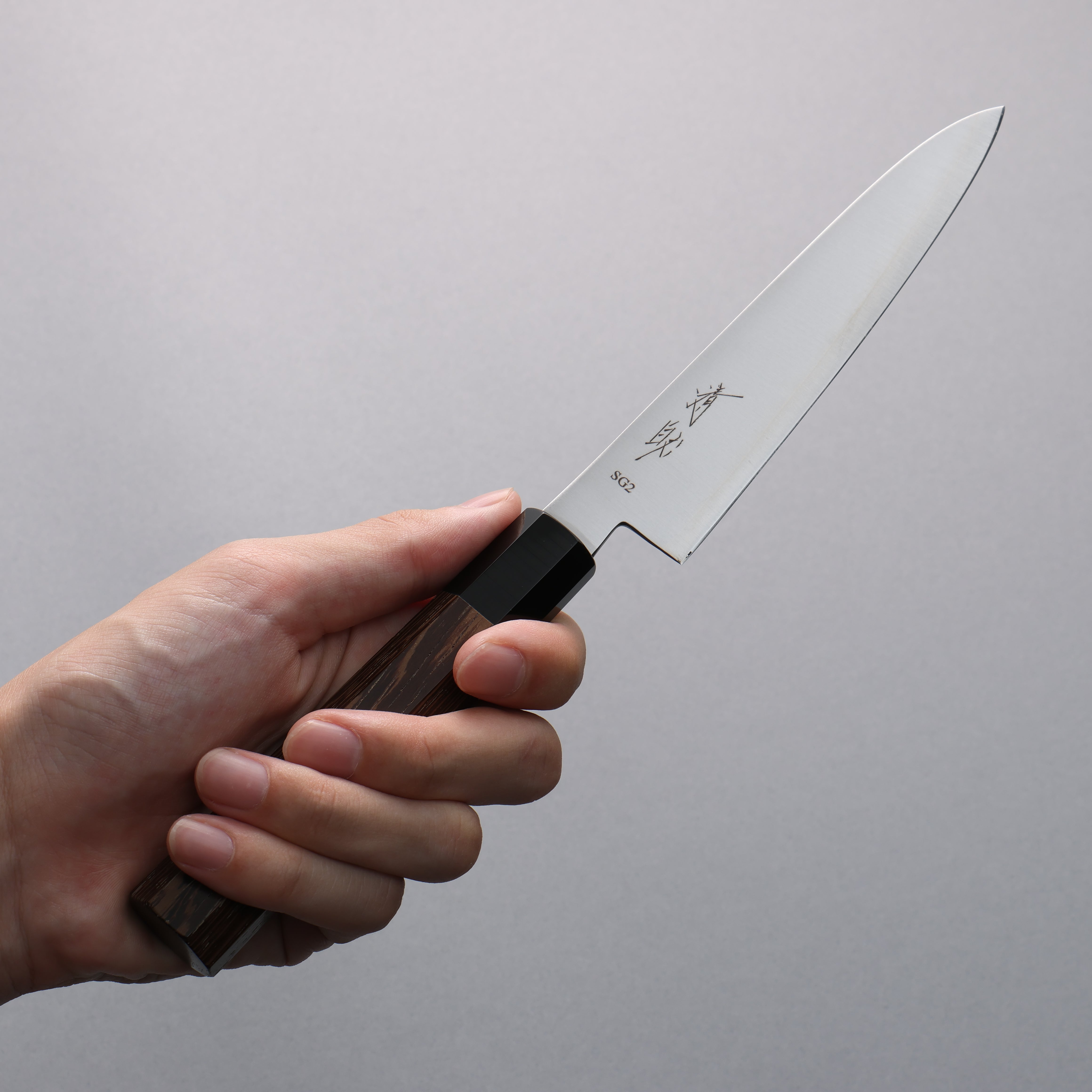Premium SG2 Stainless Steel Petty Utility Knife 135mm - Japanese Wenge Wood Handle - Perfect for Slicing, Peeling & Precision Cutting in Home Kitchen & Professional Use