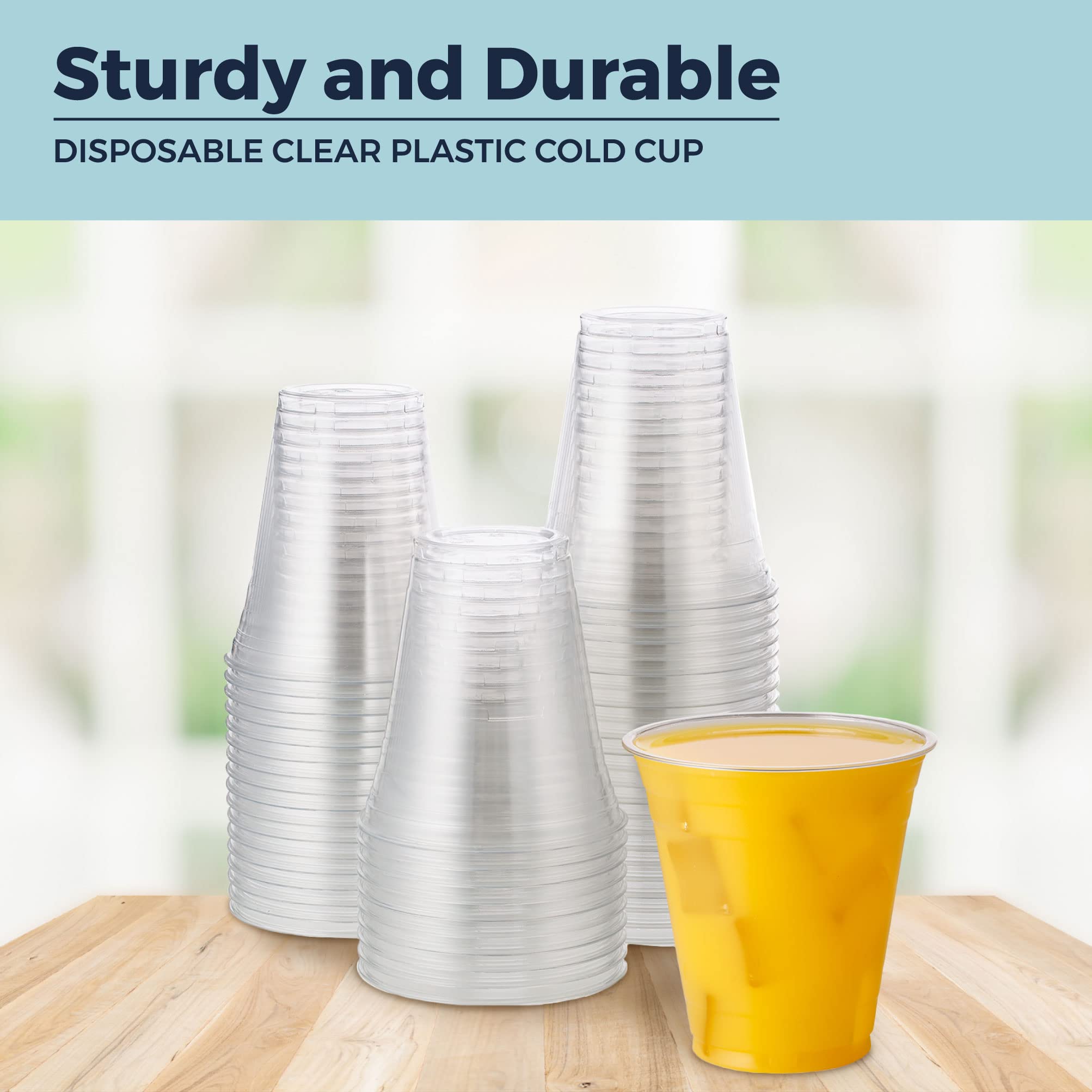 1000 Pack HAKOWARE 12 oz Clear Disposable Plastic Cups - PET Cold Drink Cups for Iced Coffee, Cocktails, Smoothies & Cold Beverages - Perfect for Weddings, Parties, Restaurants & Home Use