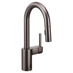Moen 5965BLS Black Stainless Steel Pull-Down Spray Bar Faucet - Perfect for Kitchen Sink, Dishwashing & Modern Home Decor