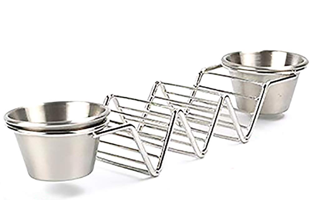 Premium Stainless Steel Taco Shell Stand - Holds 3 Tacos Upright | Oven & Dishwasher Safe Taco Holder | Perfect for Taco Nights, Parties & Mexican-Themed Dinners