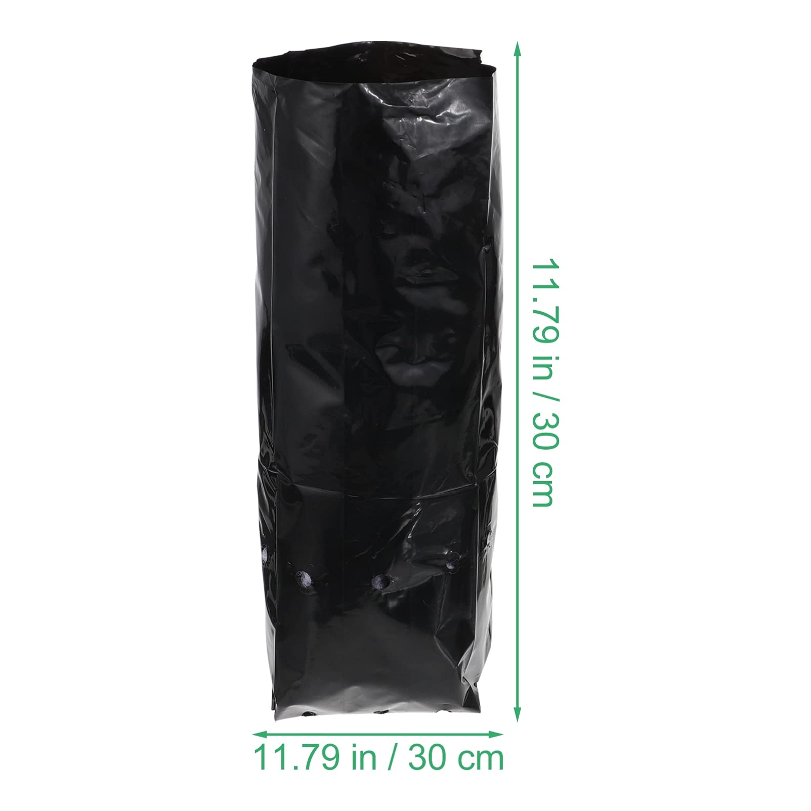 Hemoton 100pcs Black Sapling Bags - Heavy Duty Plant Grow Bags for Garden, Nursery, Flower & Vegetable Planting | Reusable Planting Pouch for Indoor/Outdoor Gardening, Farming & Hydroponics