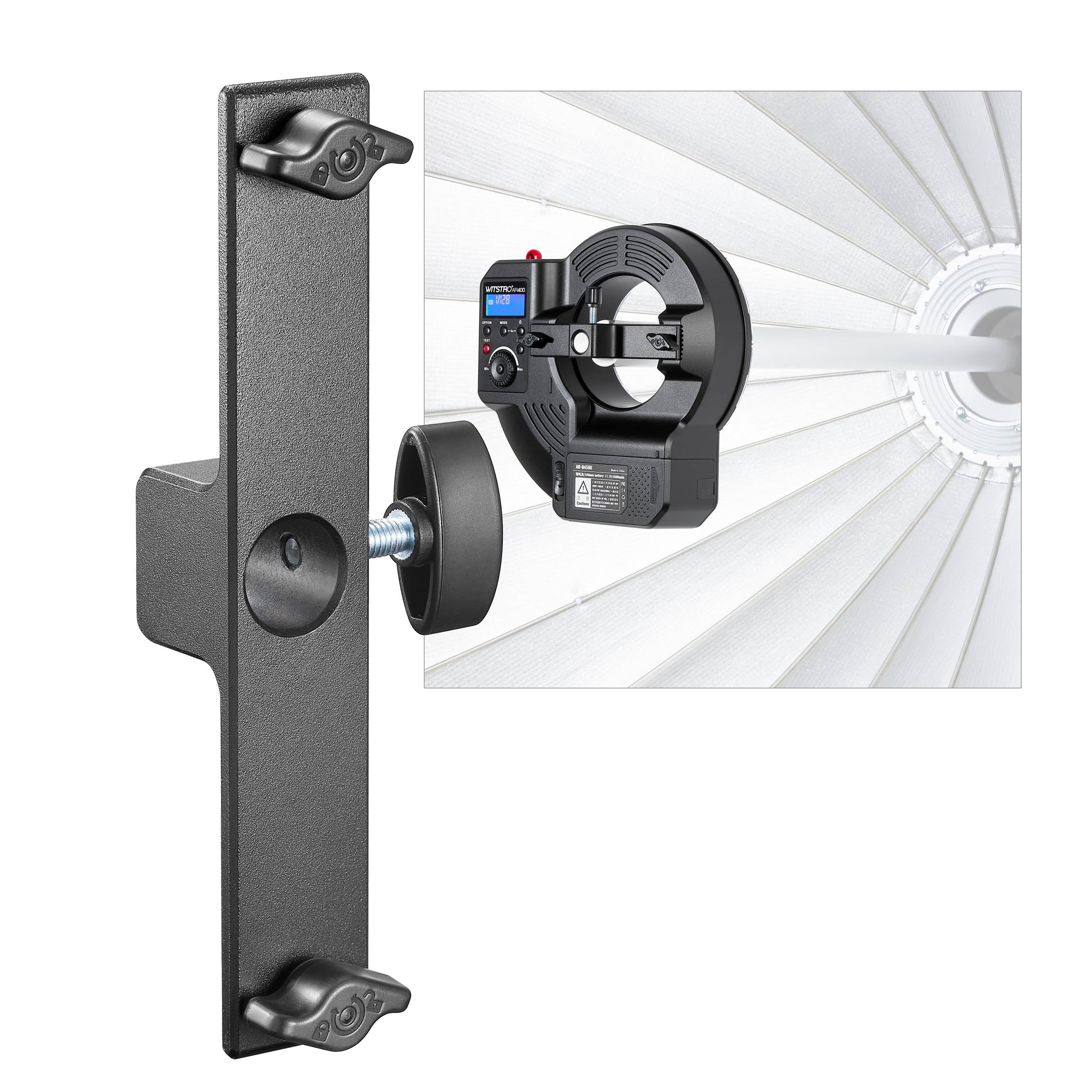 Godox MB-01 AR400/RIKO400 Ring Flash Mounting Bracket for Parabolic Reflectors - Compatible with Godox Studio Lights - Perfect for Portrait, Fashion & Product Photography