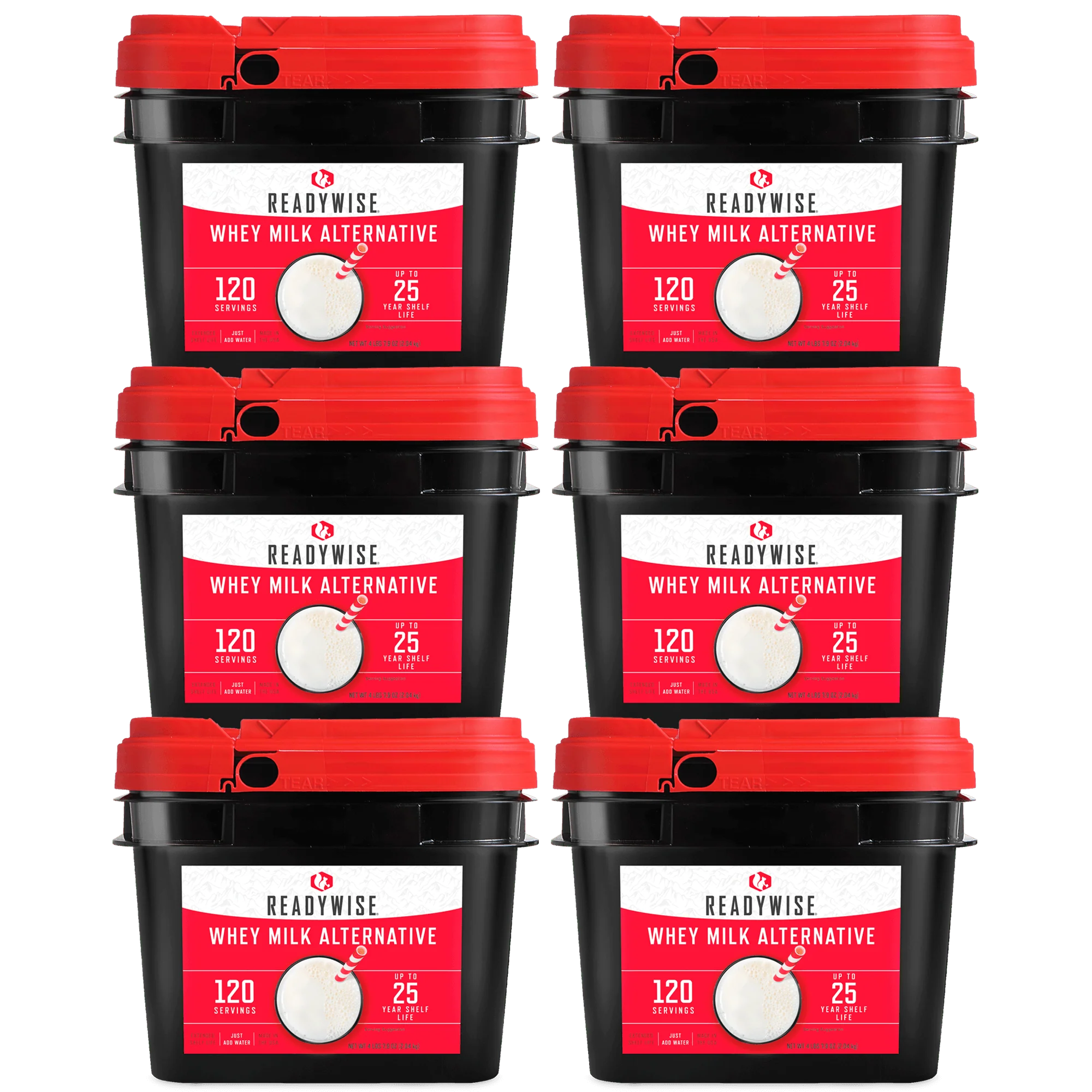 ReadyWise 720 Servings Emergency Whey Milk Powder - Long Shelf Life, High Protein Survival Food for Camping, Hiking & Emergency Preparedness