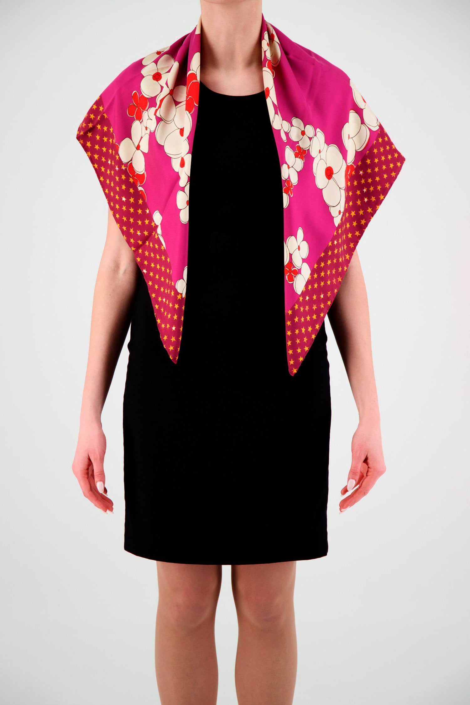 Mantero Pink Rio Vibes 3 - Stylish Women's Silk Scarf for Fashion Accessories, Gift Ideas & Travel Essentials | Perfect for Parties, Weddings & Everyday Elegance