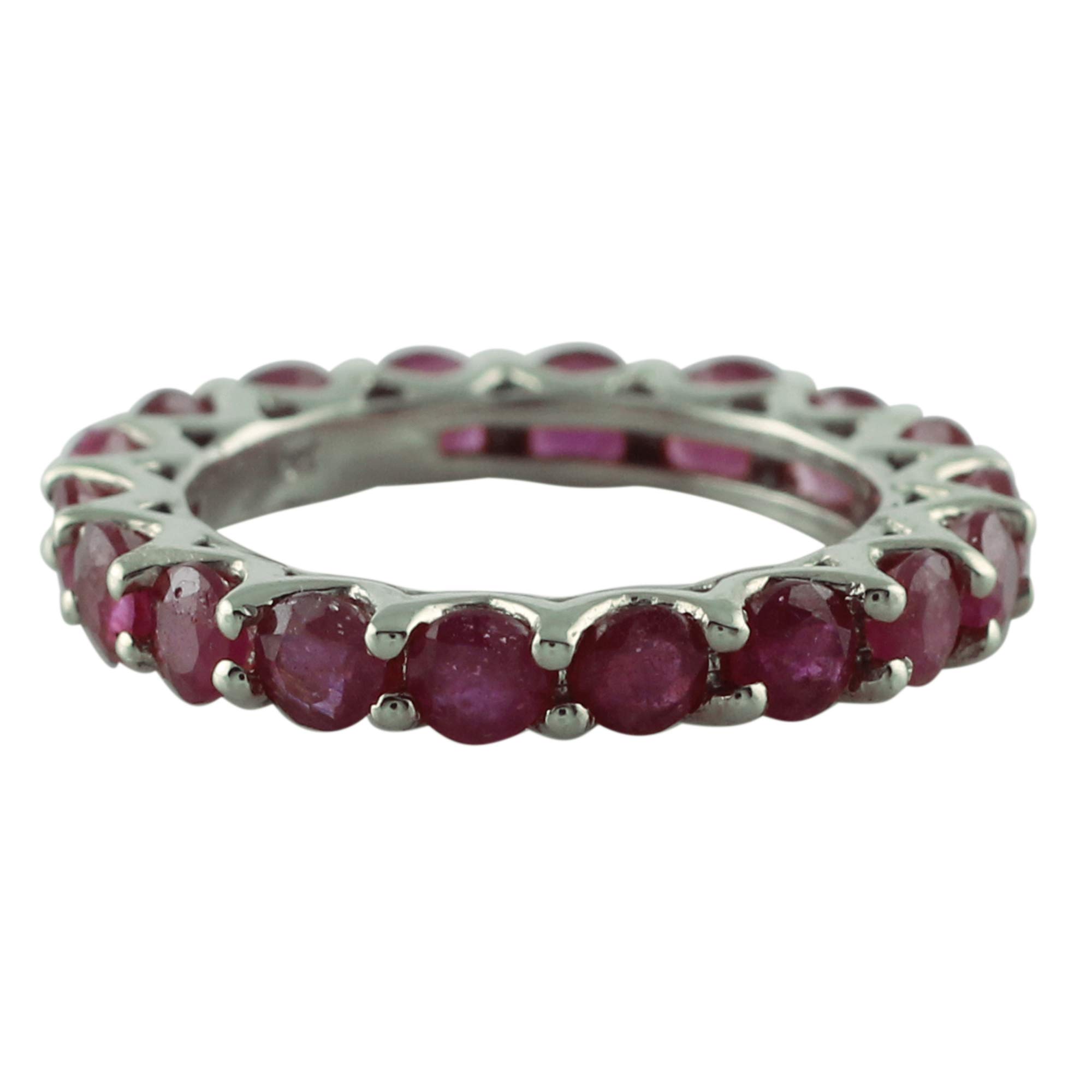 3.75 Carat Natural Thai Ruby Engagement Ring for Women - 925 Sterling Silver Wedding Jewelry (Perfect for Proposals, Anniversaries & Special Occasions)