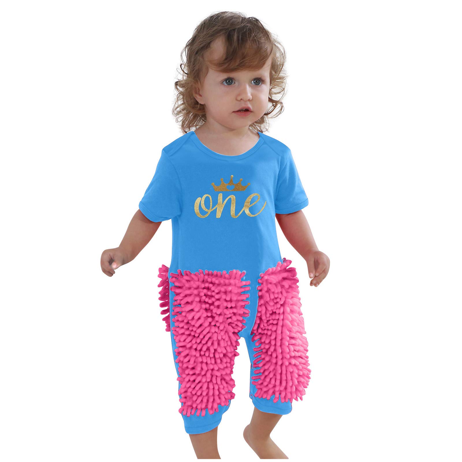 Funny Newborn Baby Bodysuit Onesies - Cute Letter Mop Romper Jumpsuit for Baby Girls & Boys | Perfect for Crawling, Playtime & Photo Shoots