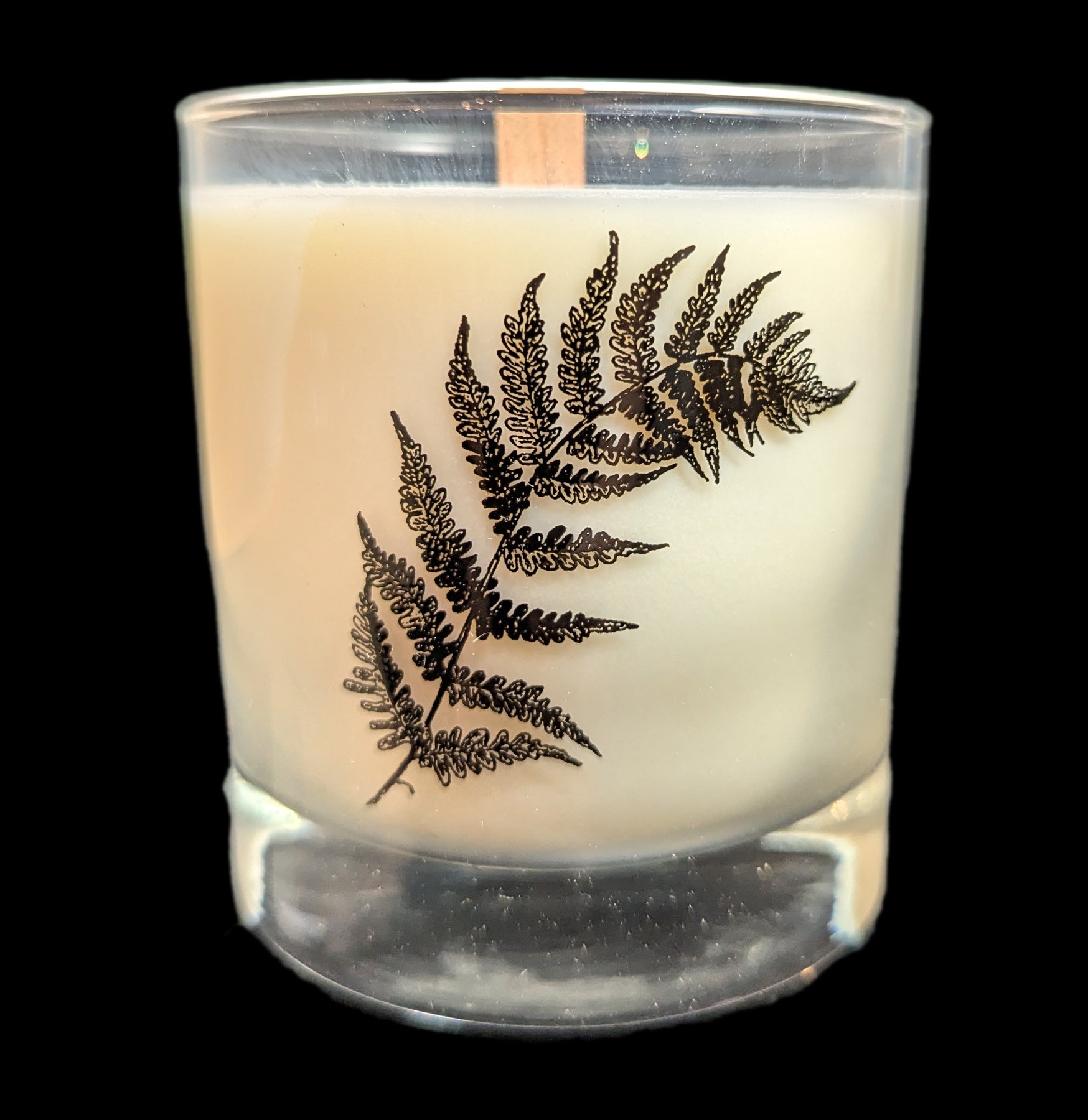 Elegant Fern Cocktail Candle - Handmade Soy Wax Scented Candle for Home Decor, Wedding Centerpieces & Romantic Dinner Ambiance