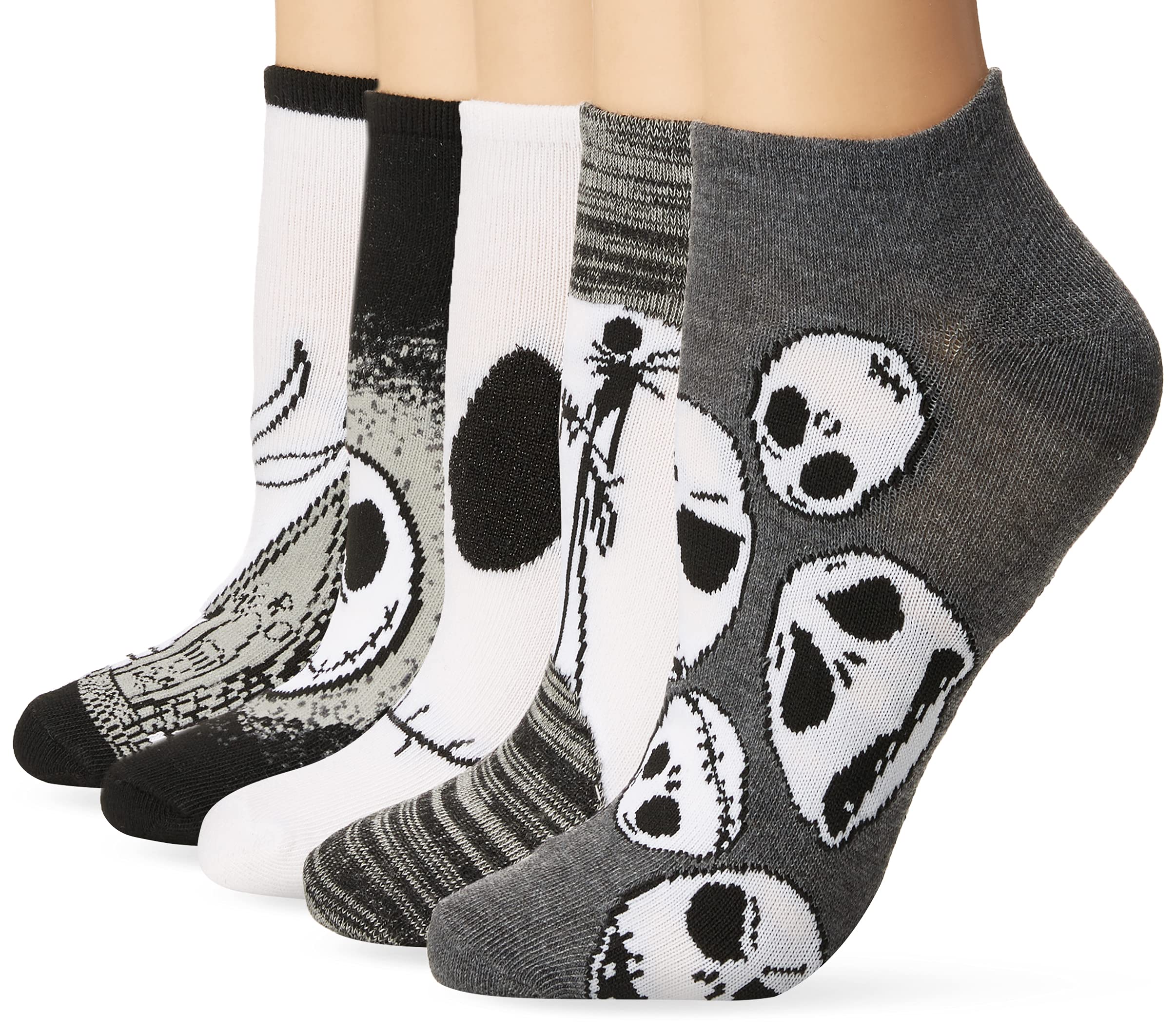 Disney Women's Casual Socks 5-Pack - Soft & Comfortable Everyday Socks for Women - Perfect for Home, Work, and Disney Theme Park Visits